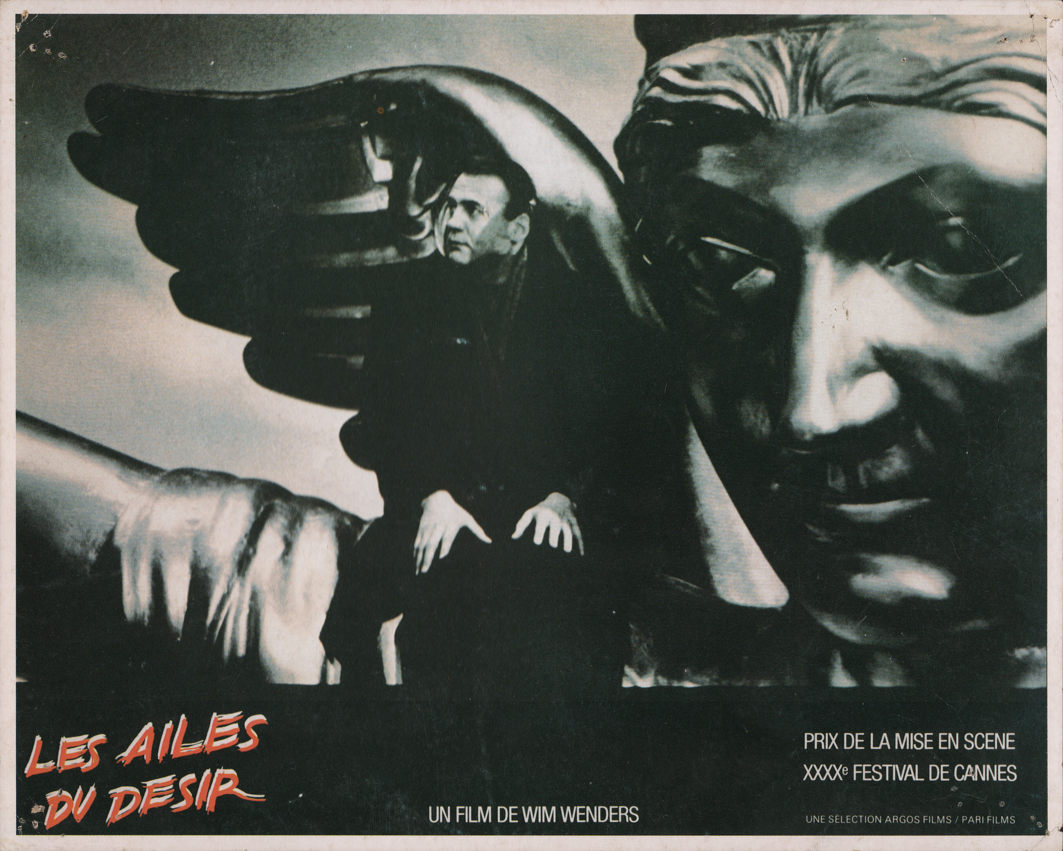 Небо над Берлином (Wings of Desire, 1987), режиссёр Вим Вендерс, французский постер к фильму, 1988 год (1)