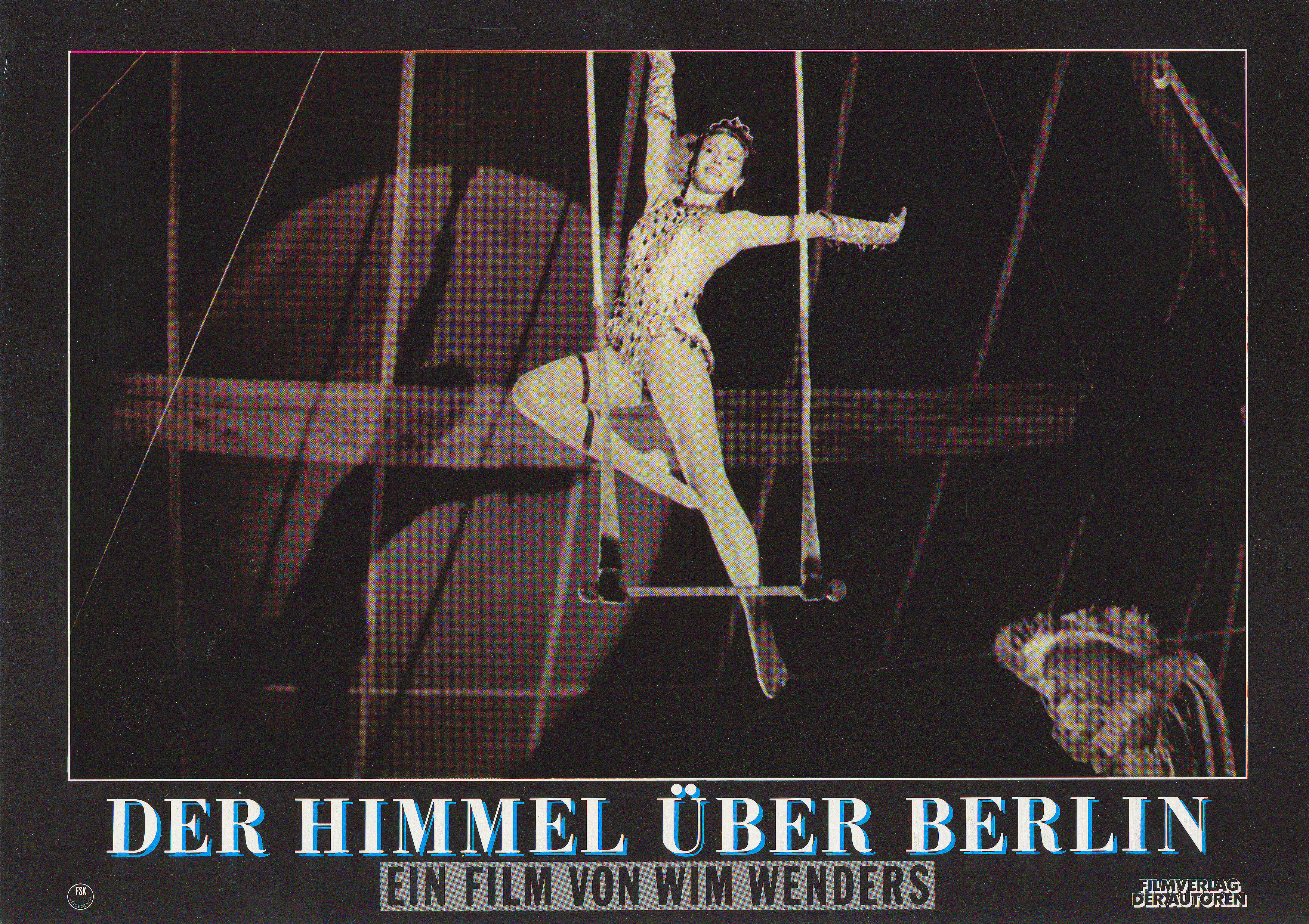 Небо над Берлином (Wings of Desire, 1987), режиссёр Вим Вендерс, немецкий (ФРГ) постер к фильму, 1988 год