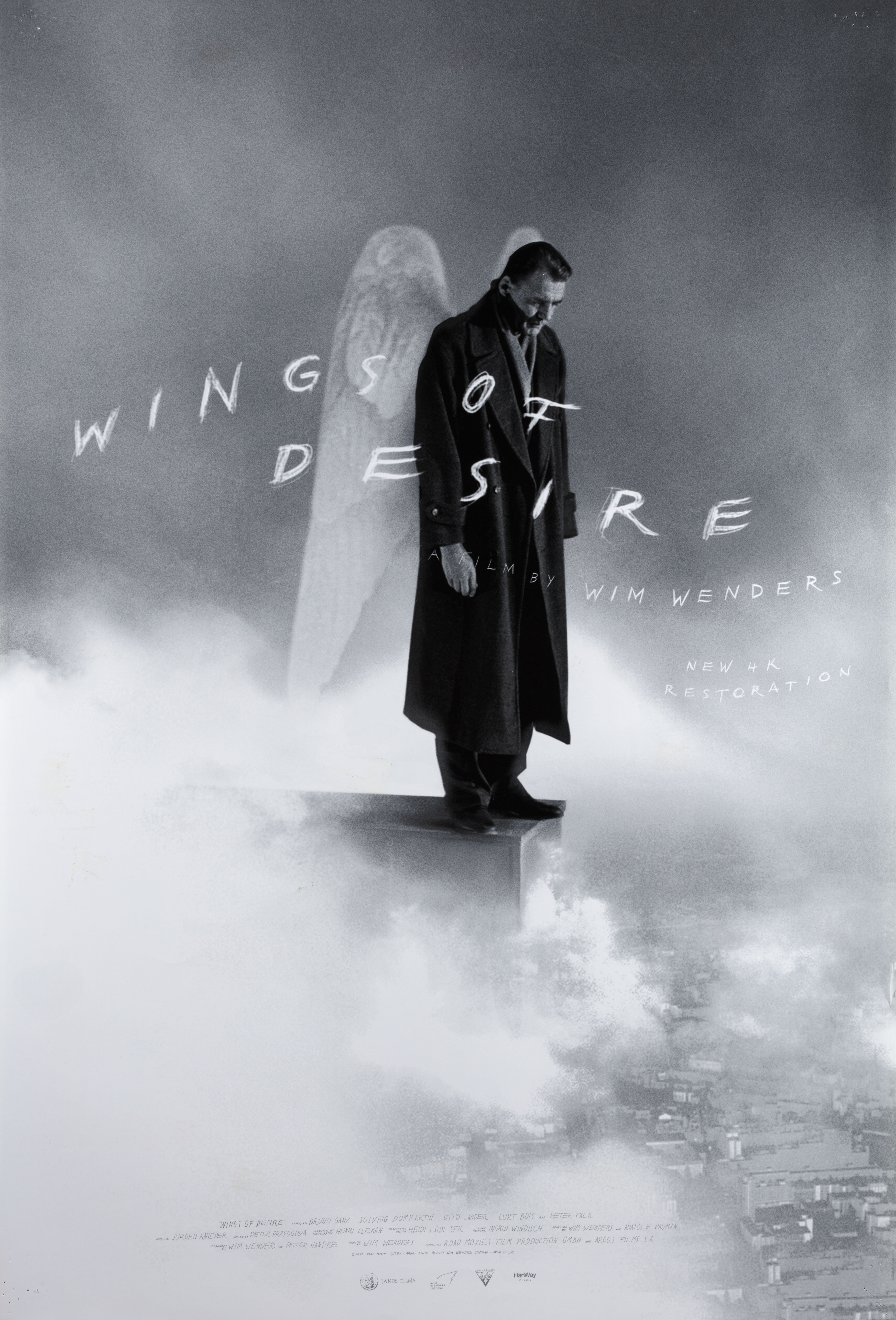 Небо над Берлином (Wings of Desire, 1987), режиссёр Вим Вендерс, американский постер к фильму, 2018 год