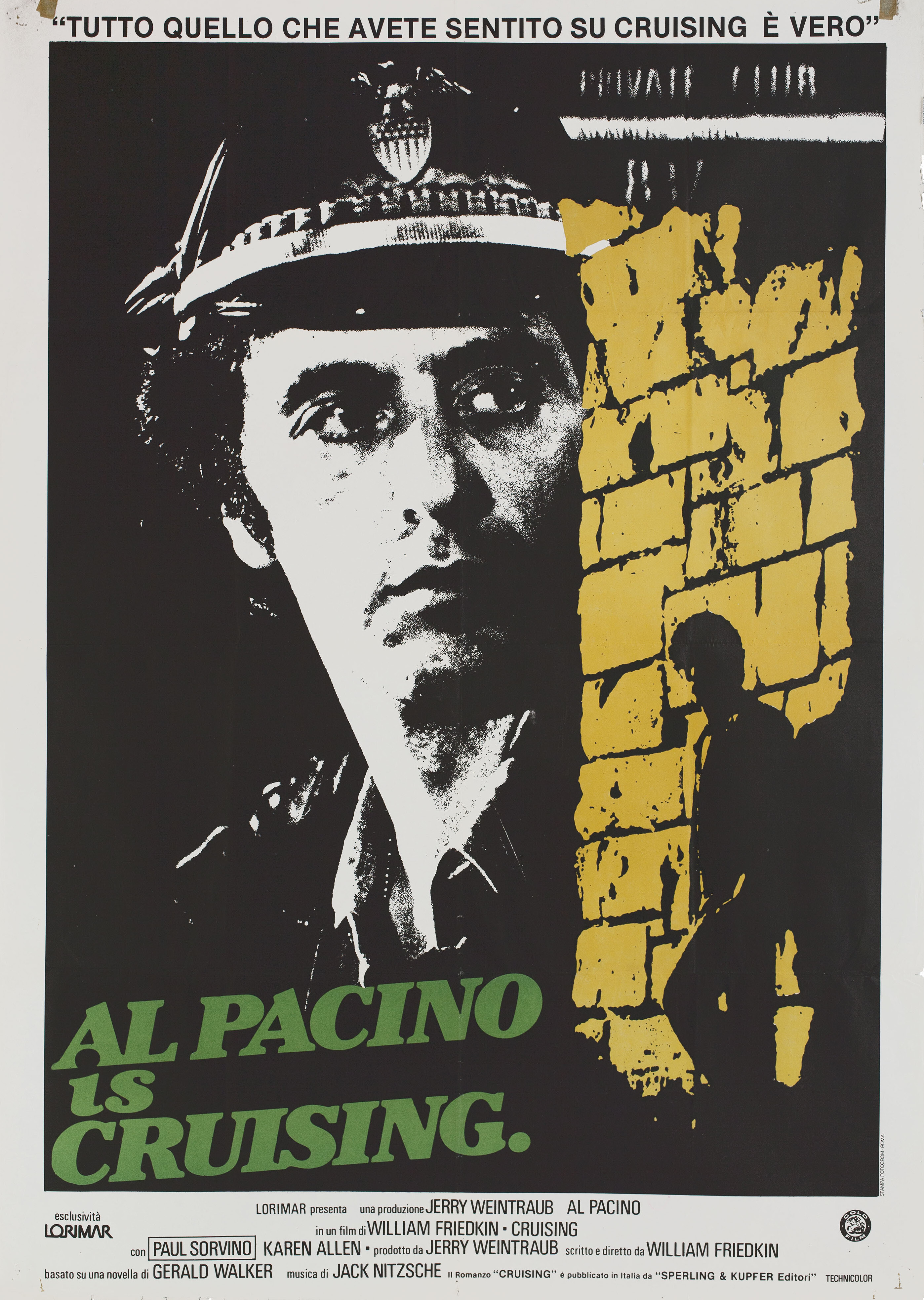 Разыскивающий (Cruising, 1980), режиссёр Уильям Фридкин, итальянский постер к фильму, 1980 год (3)