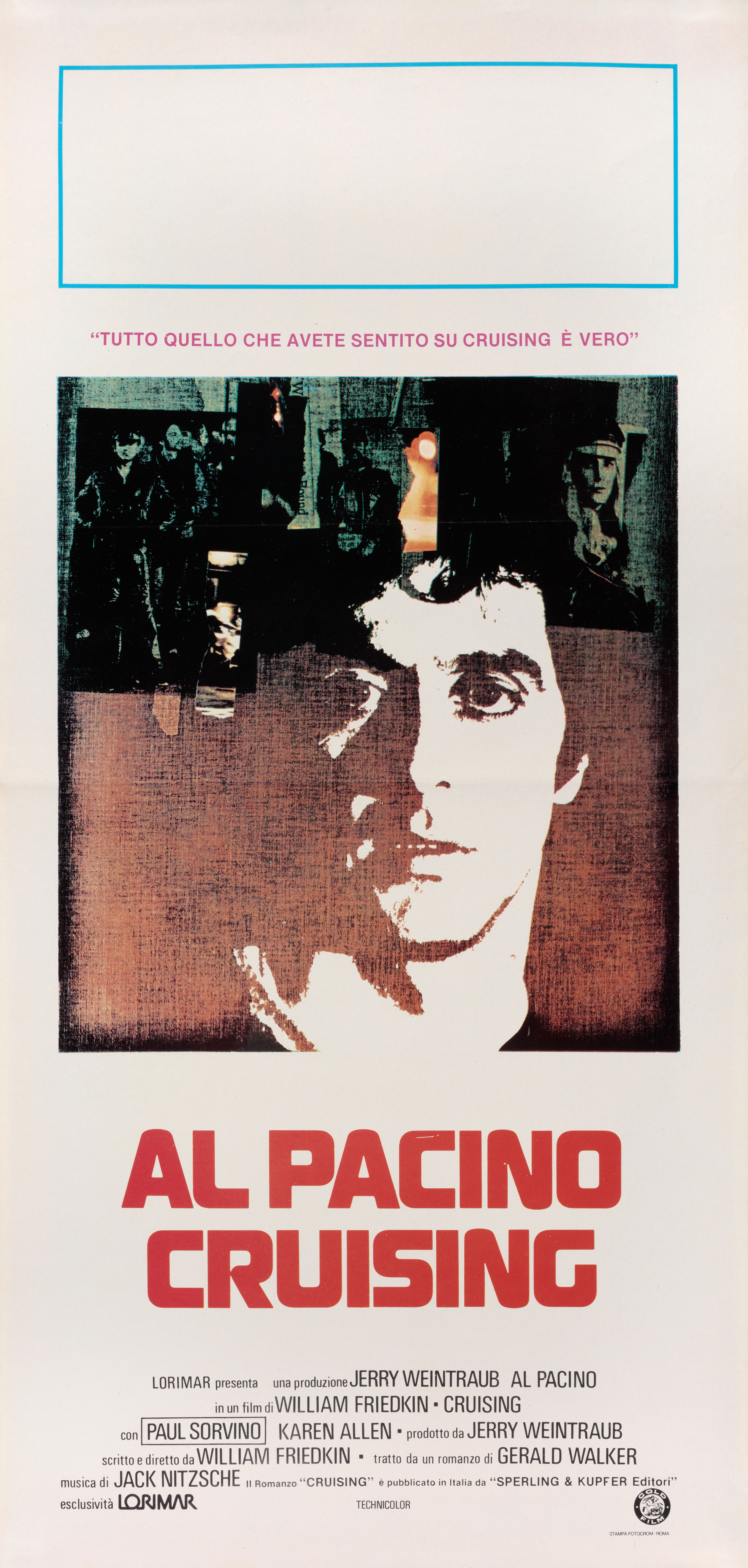 Разыскивающий (Cruising, 1980), режиссёр Уильям Фридкин, итальянский постер к фильму, 1980 год (2)
