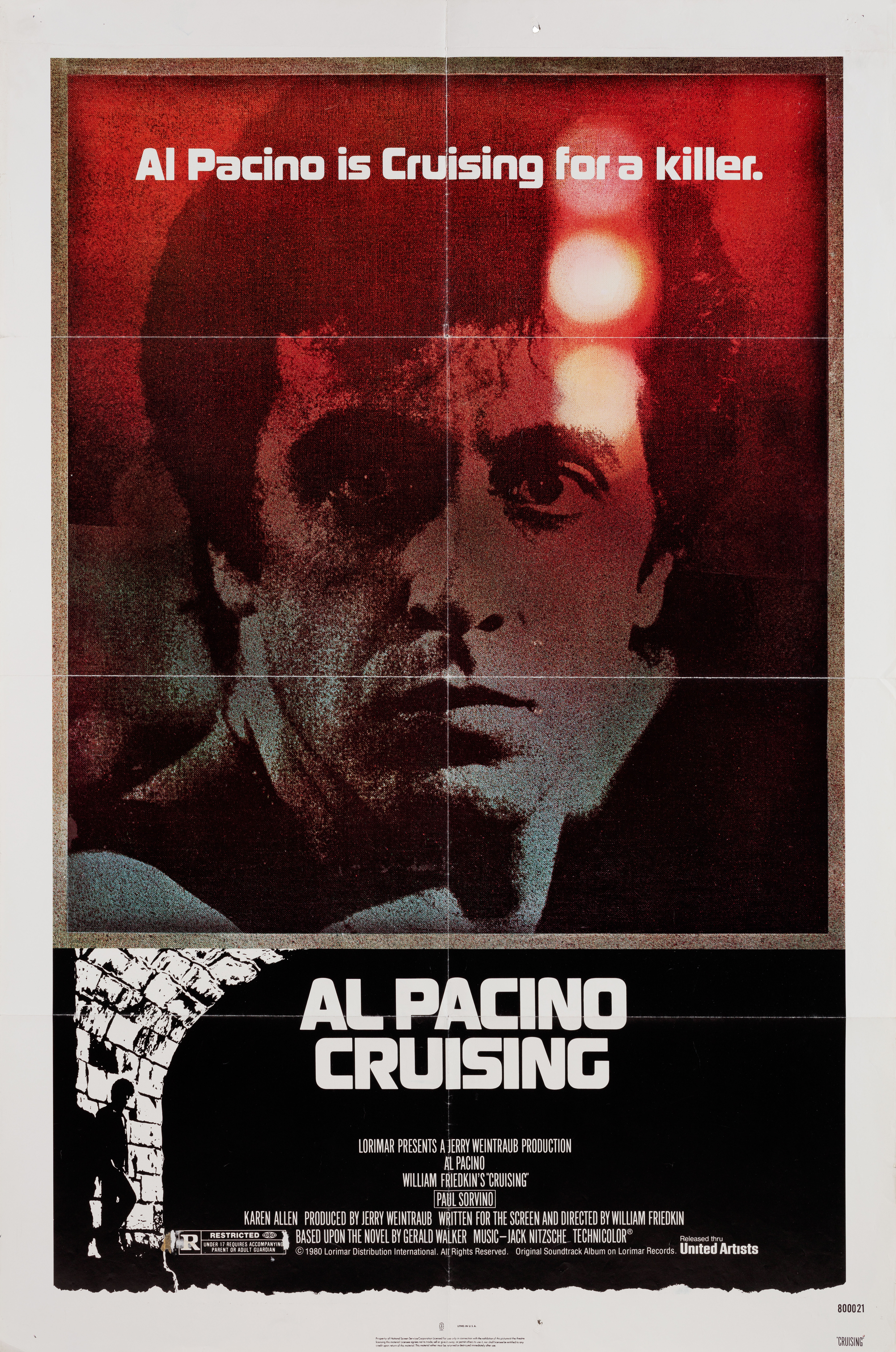 Разыскивающий (Cruising, 1980), режиссёр Уильям Фридкин, американский постер к фильму, 1980 год