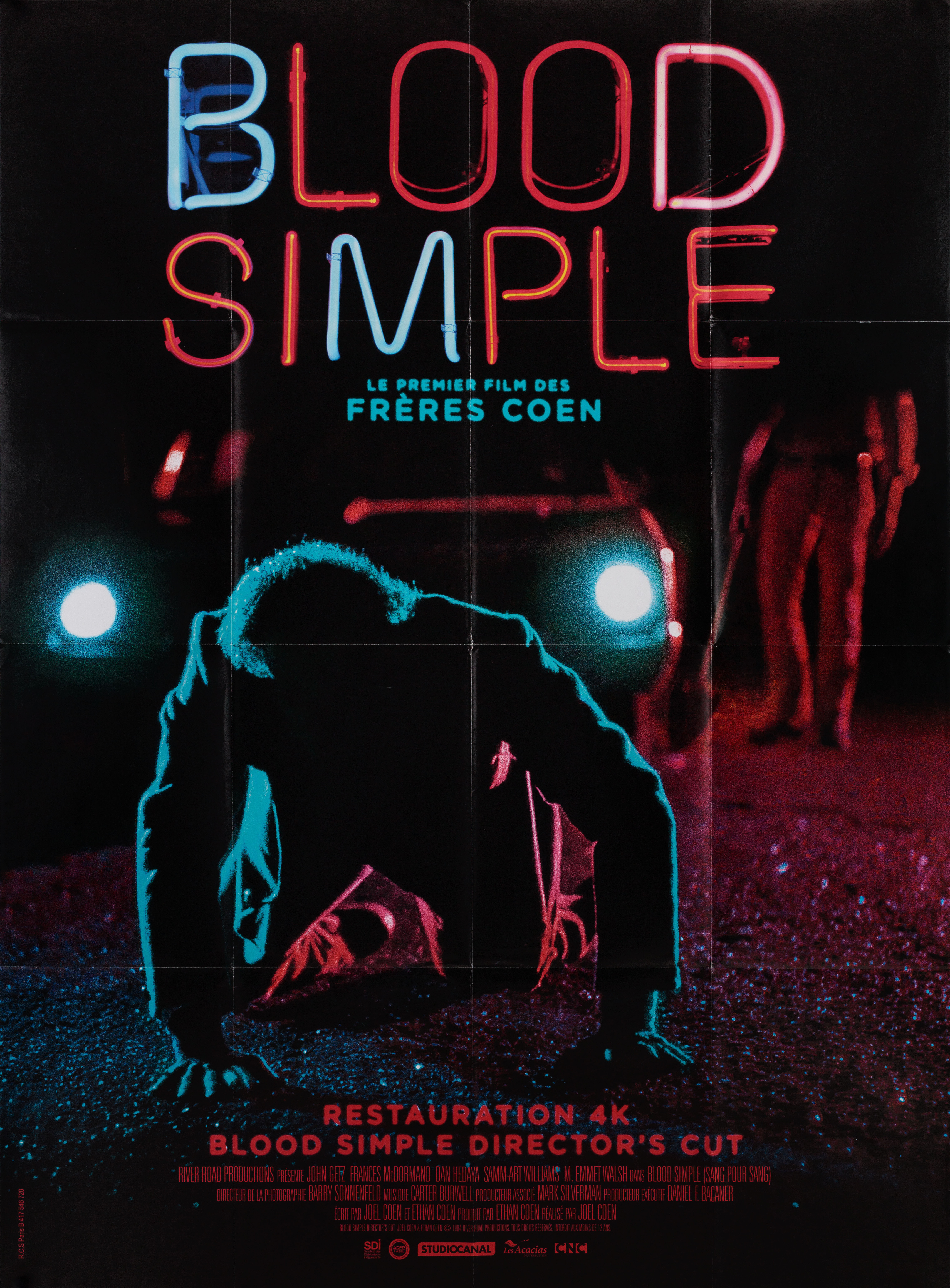 Просто кровь (Blood Simple, 1984), режиссёры братья Коэн, французский постер к фильму, 2020 год