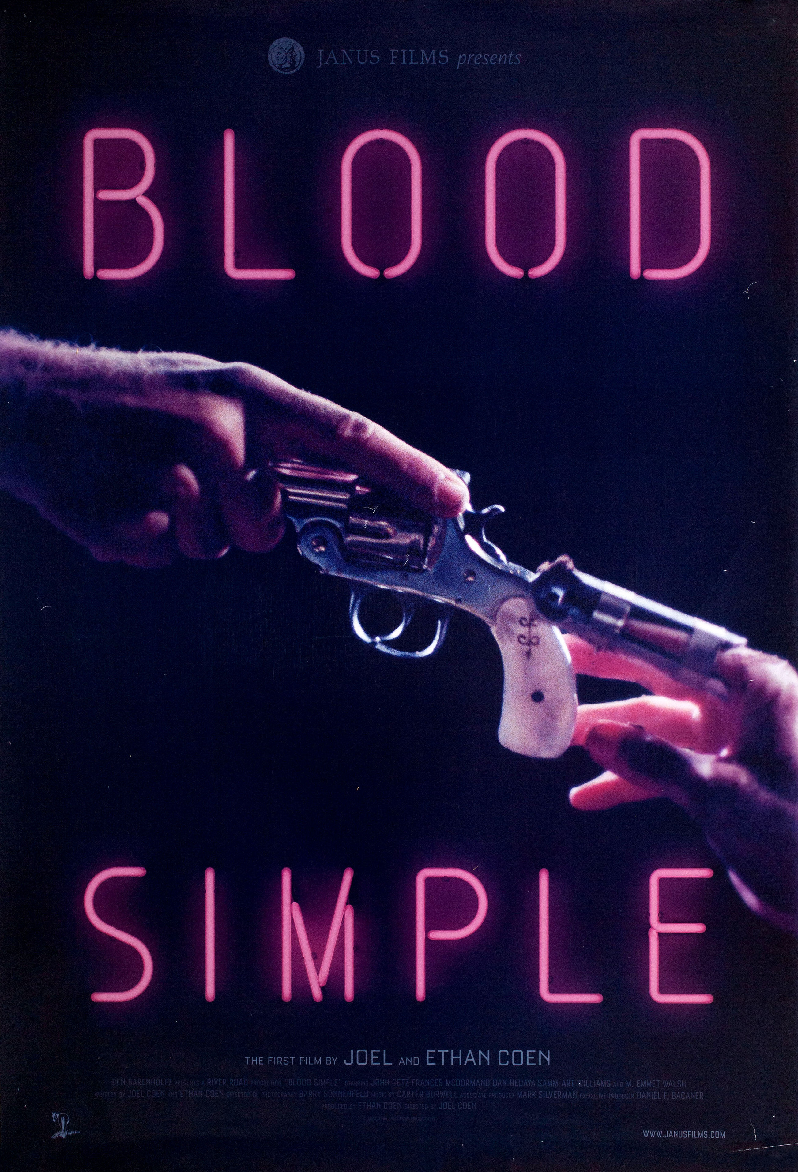 Просто кровь (Blood Simple, 1984), режиссёры братья Коэн, американский постер к фильму, 2016 год