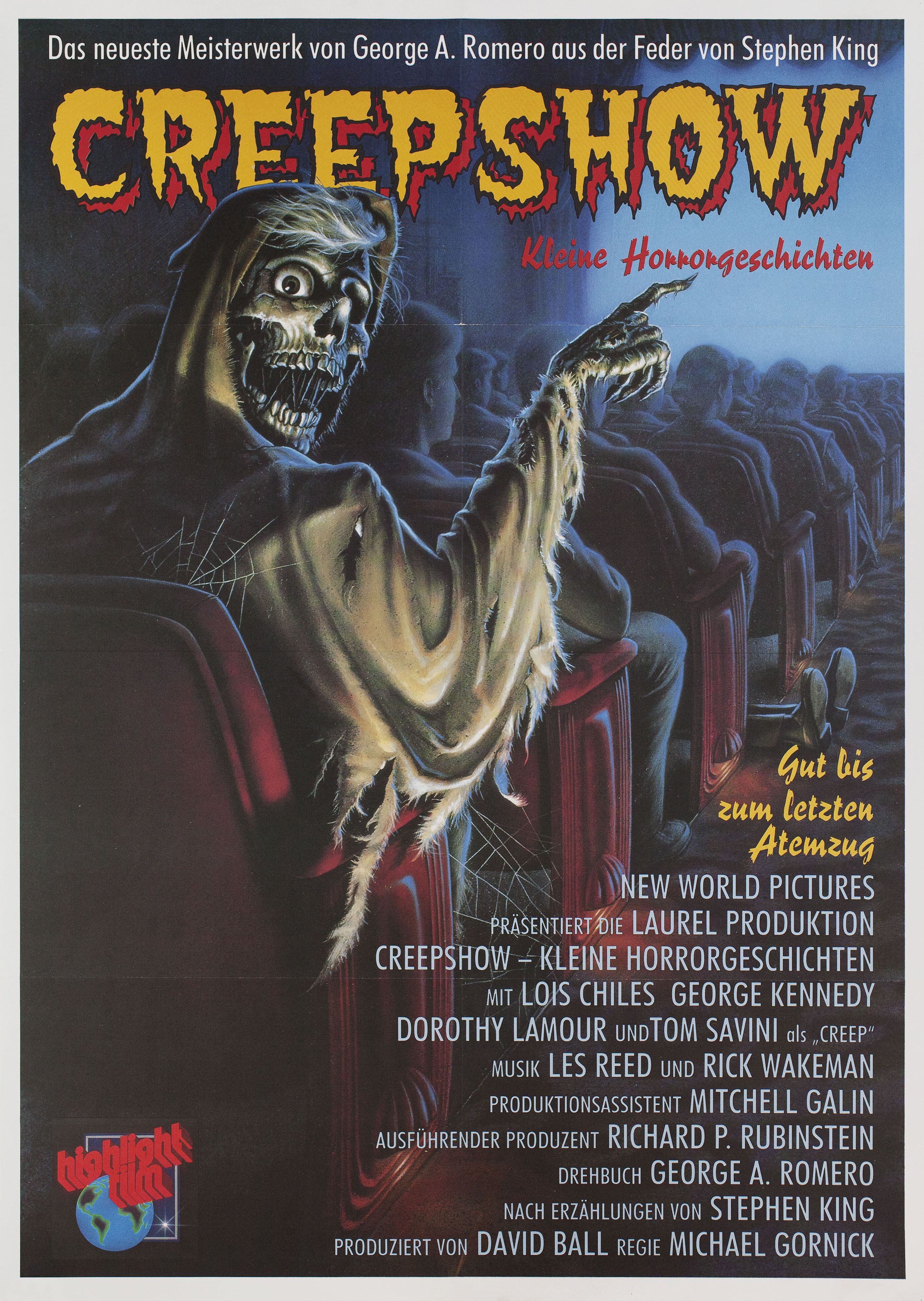 Калейдоскоп ужасов 2 (Creepshow 2, 1987), режиссёр Майкл Горник, немецкий (ФРГ) постер к фильму, автор Грег Уинтерс, 1987 год