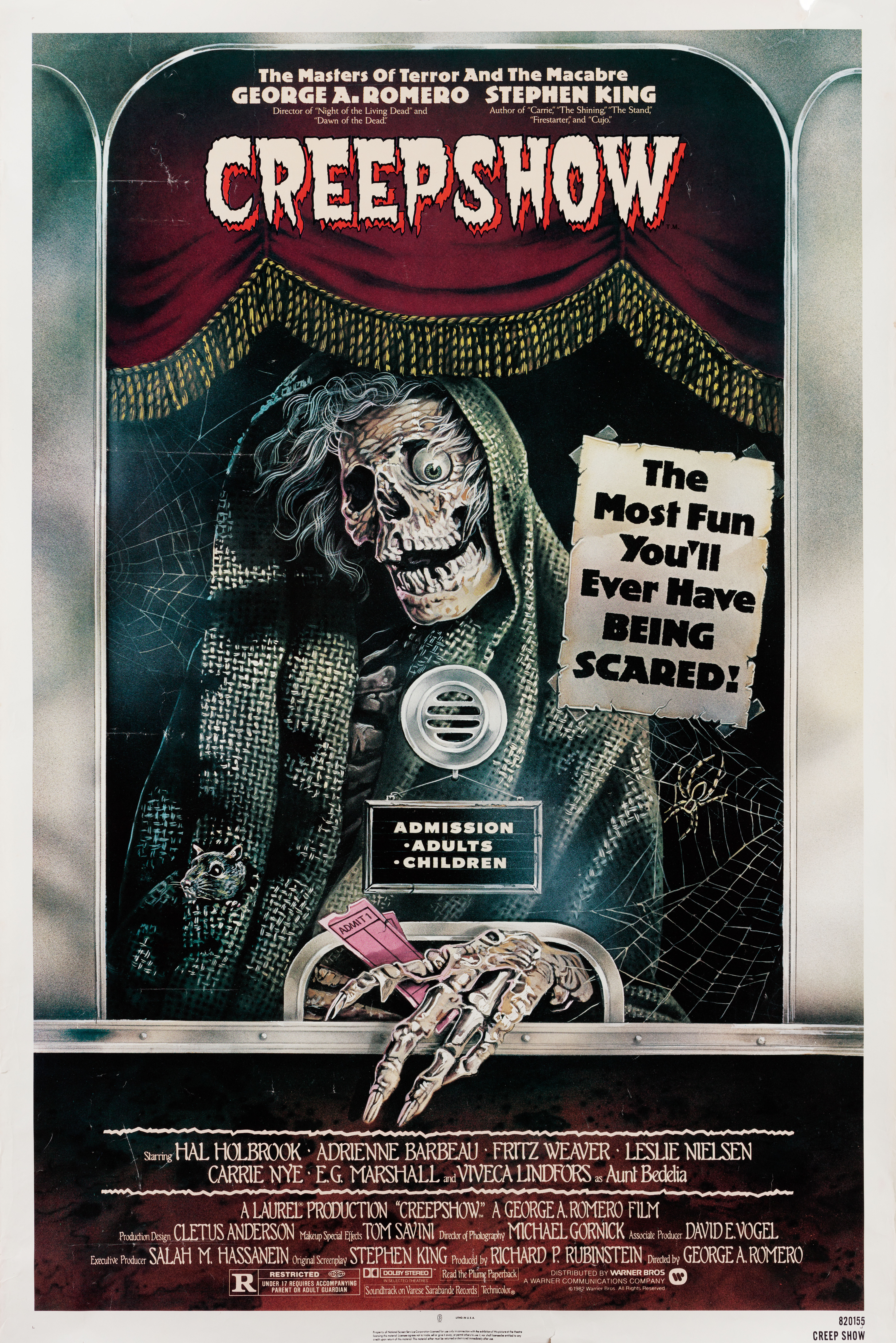 Калейдоскоп ужасов (Creepshow, 1982), режиссёр Джордж А. Ромеро, американский постер к фильму, автор Джоан Дэйли, 1982 год
