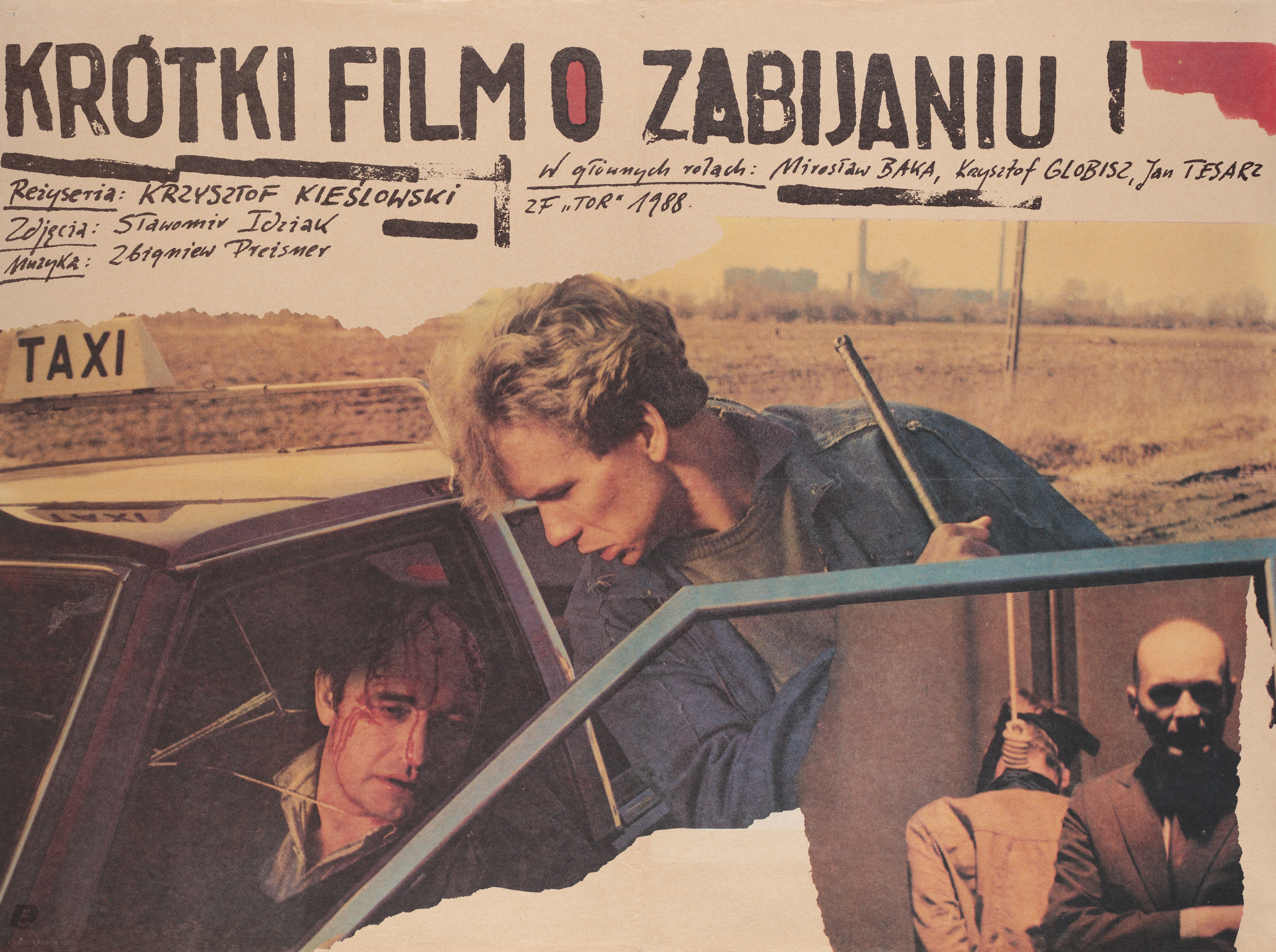 Короткий фильм об убийстве (A Short About Killing, 1988), режиссёр Кшиштоф Кесьлёвский, польский постер к фильму, автор Анджей Паговский, 1988 год (1)