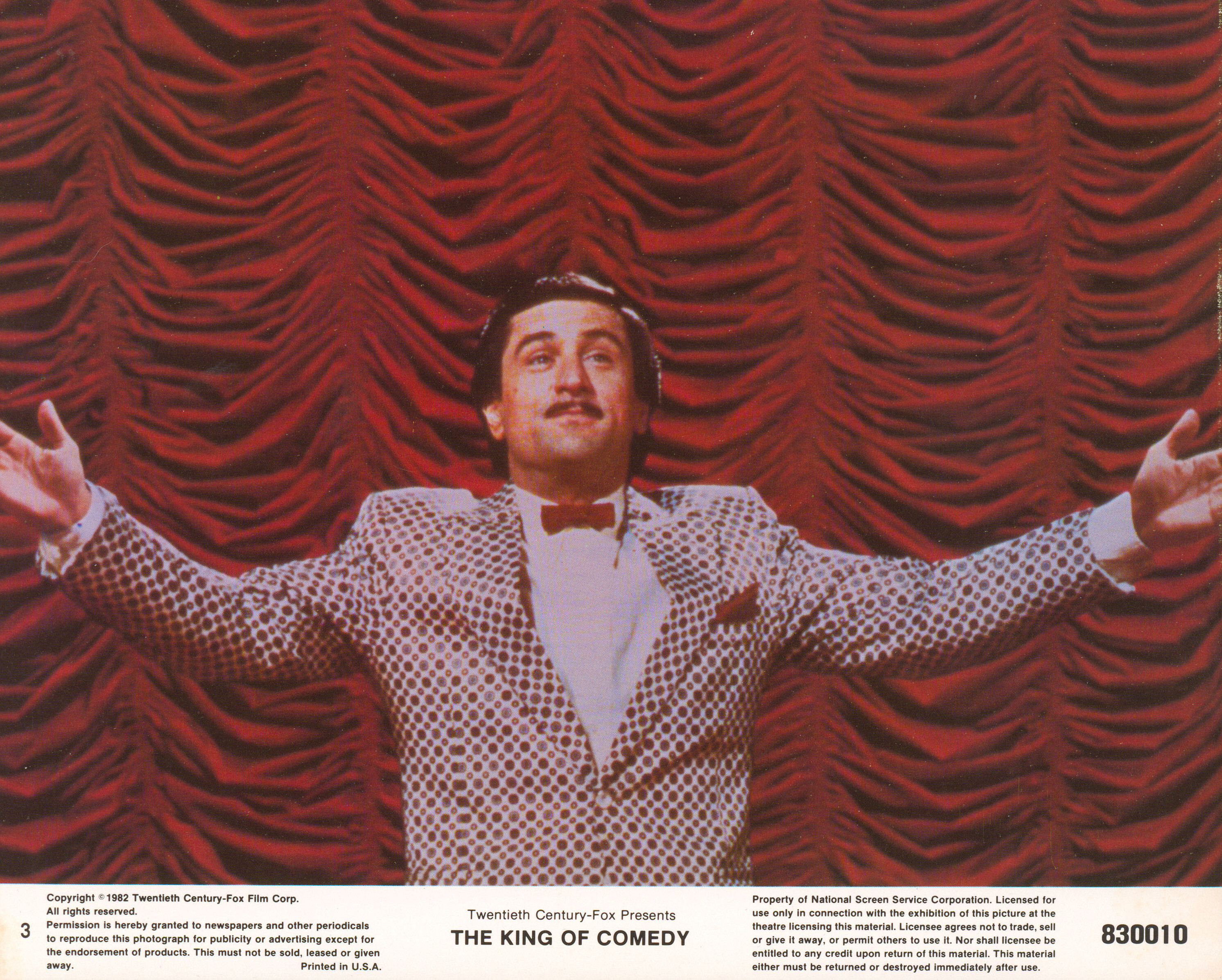 Король комедии (The King of Comedy, 1982), режиссёр Мартин Скорсезе, американский постер к фильму, 1983 год (3)