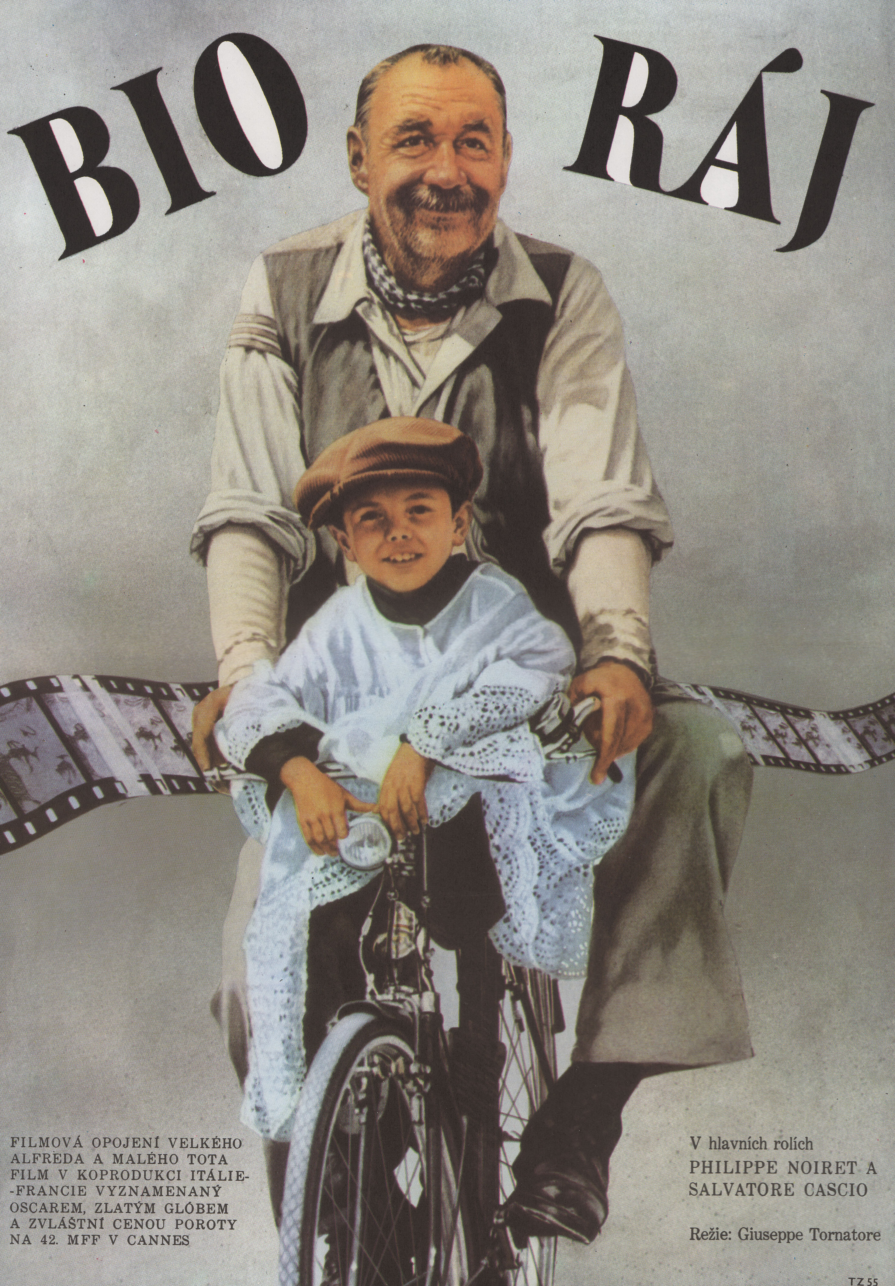 Новый кинотеатр «Парадизо» (Cinema Paradiso, 1988), режиссёр Джузеппе Торнаторе, чехословацкий постер к фильму, 1988 год