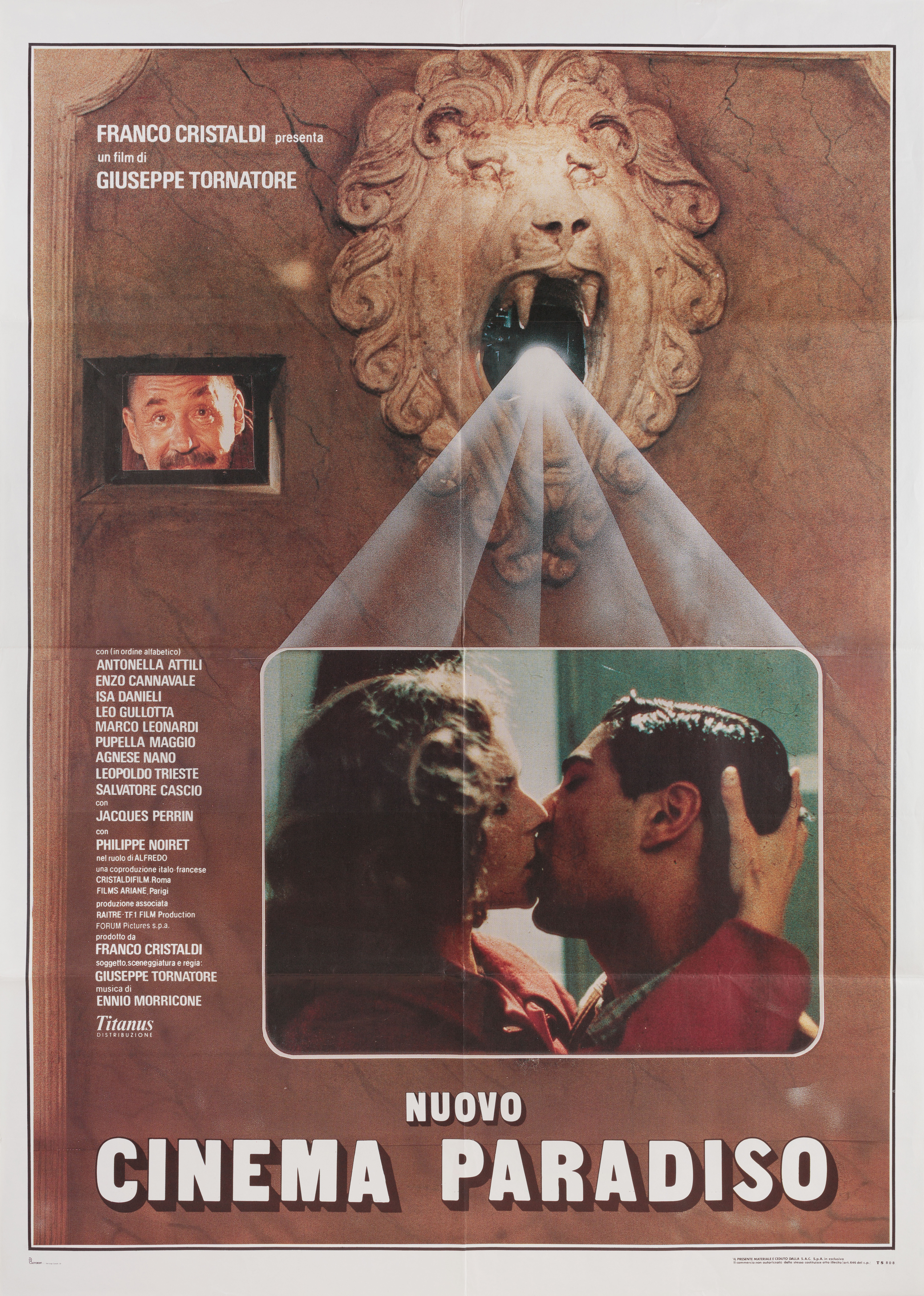 Новый кинотеатр «Парадизо» (Cinema Paradiso, 1988), режиссёр Джузеппе Торнаторе, итальянский постер к фильму, 1988 год (1)