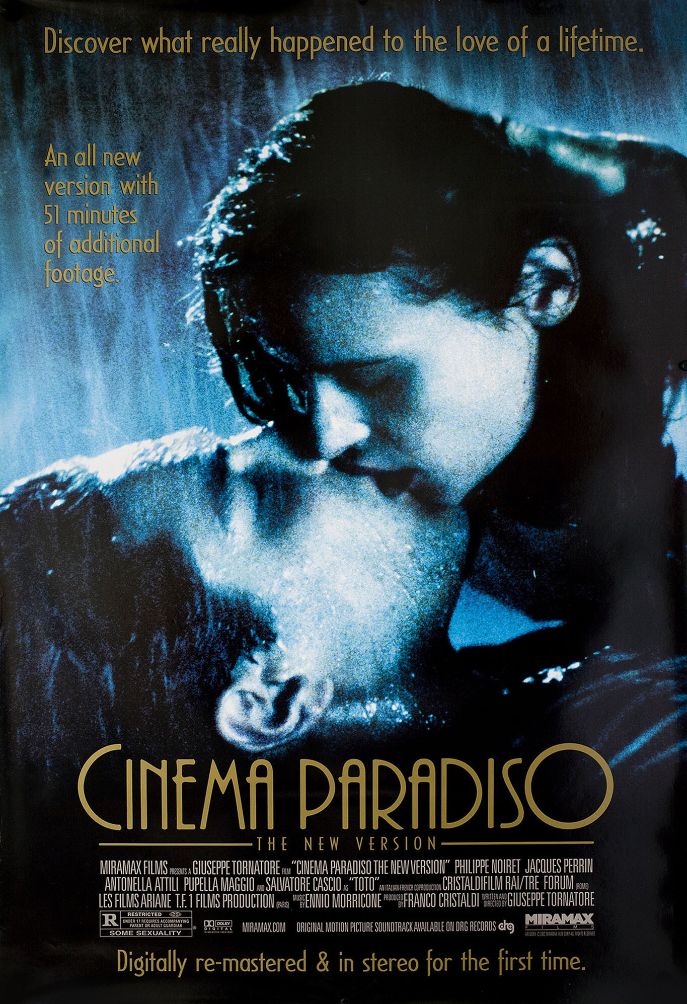 Новый кинотеатр «Парадизо» (Cinema Paradiso, 1988), режиссёр Джузеппе Торнаторе, американский постер к фильму, 2002 год