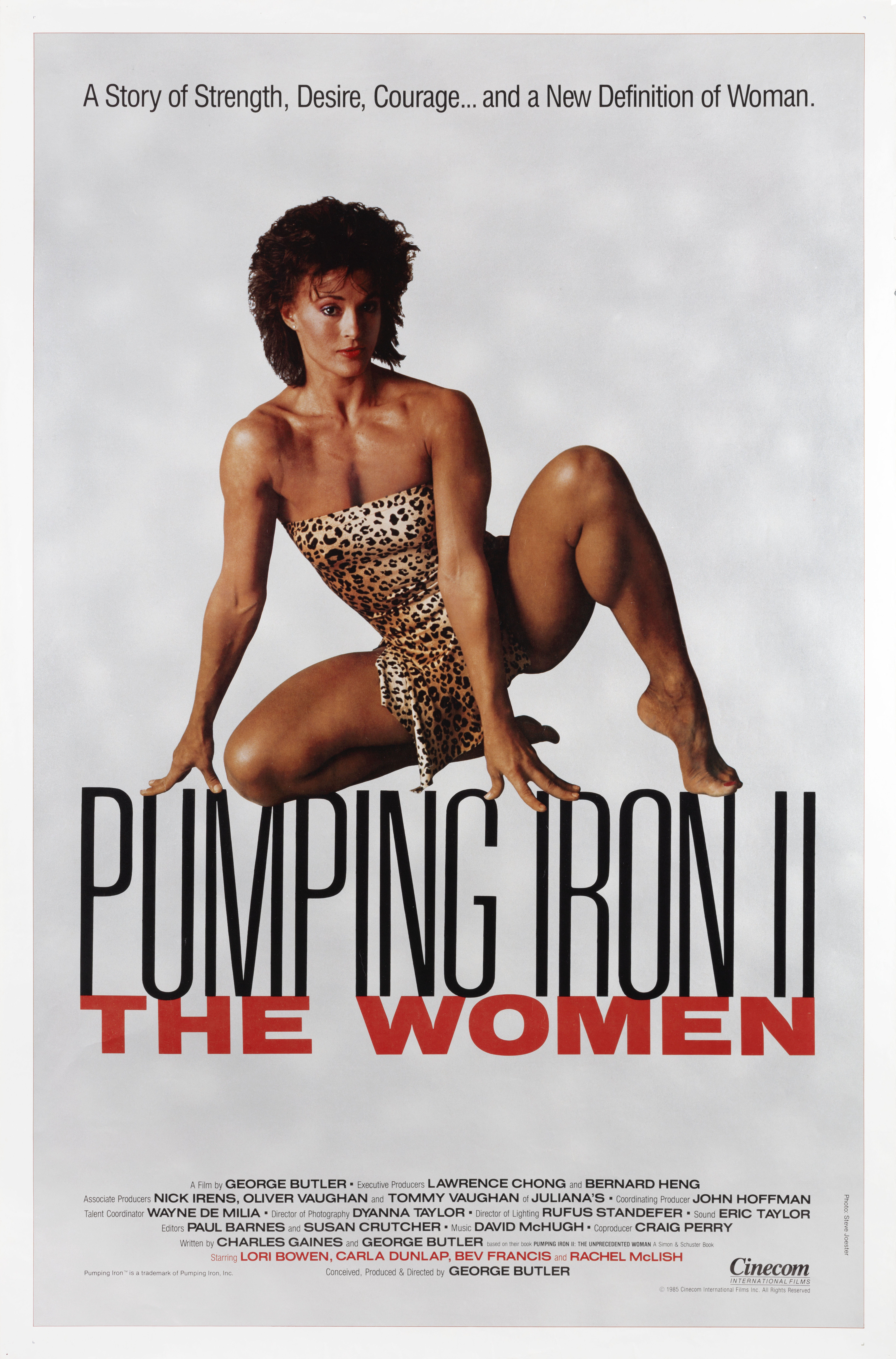 Качая железо 2: Женщины (Pumping Iron II: The Women, 1985), режиссёр Джордж Батлер, американский постер к фильму, 1985 год