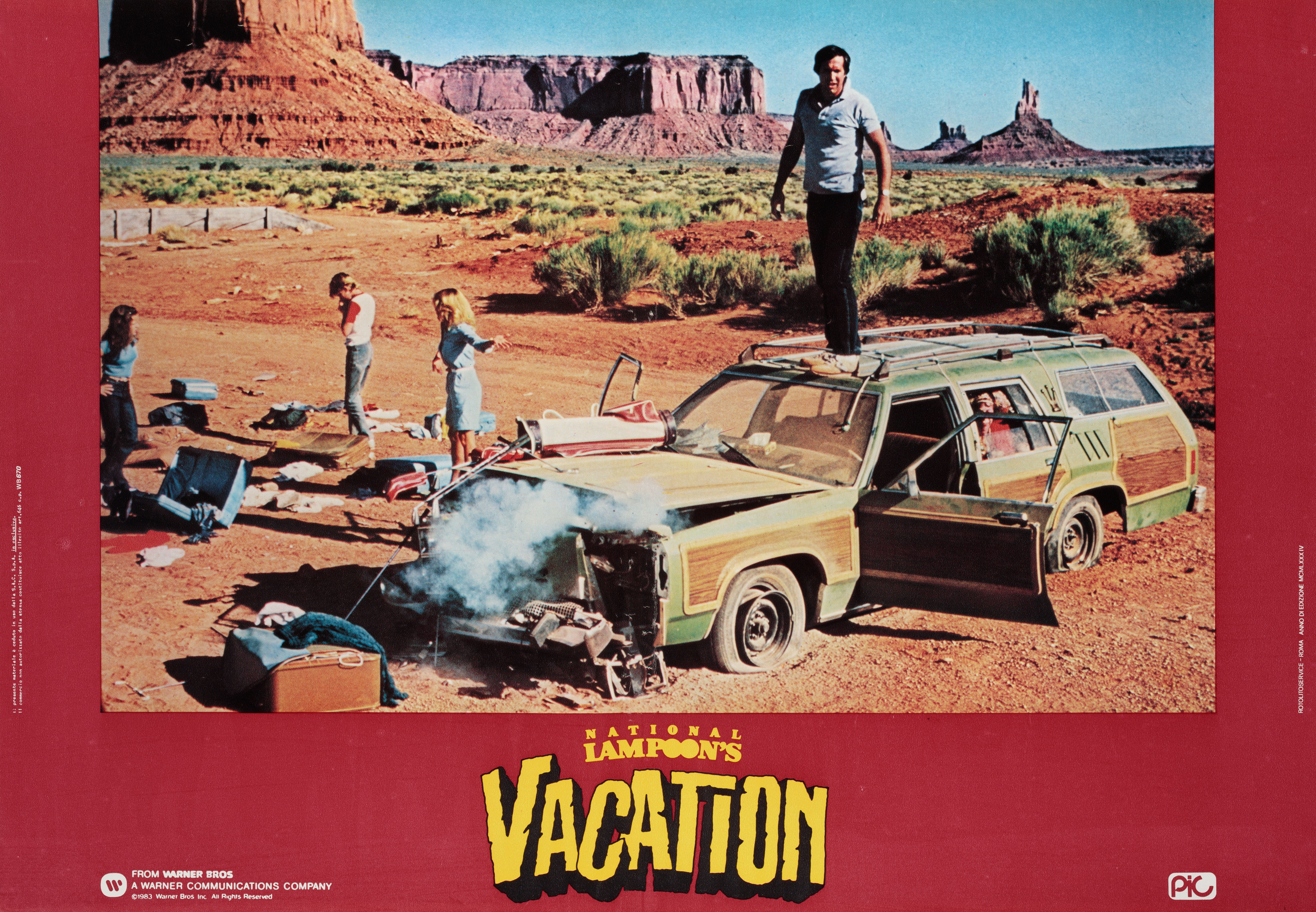 Каникулы (National Lampoons Vacation, 1983), режиссёр Гарольд Рамис, итальянский постер к фильму, 1984 год (4)