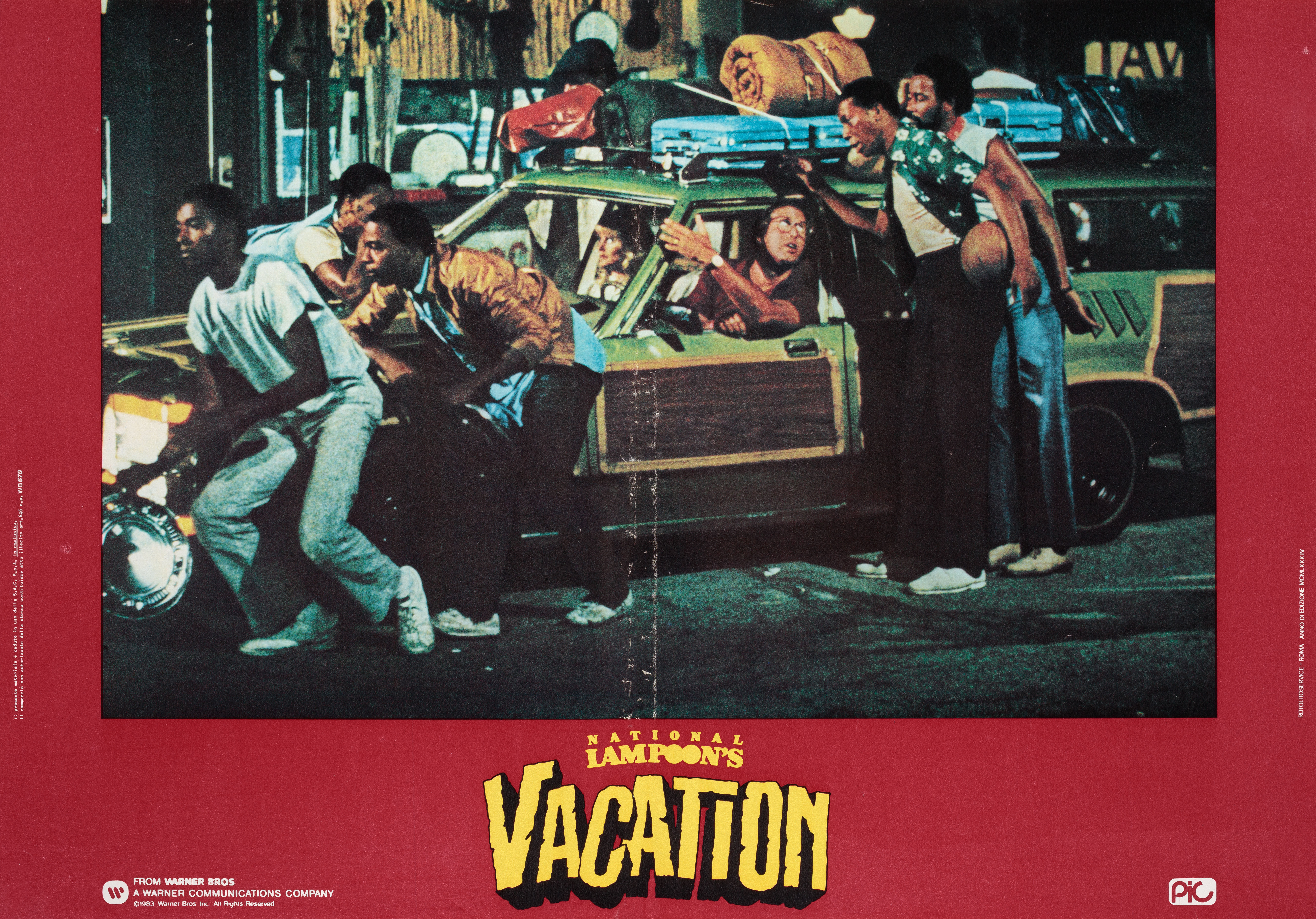 Каникулы (National Lampoons Vacation, 1983), режиссёр Гарольд Рамис, итальянский постер к фильму, 1984 год (3)