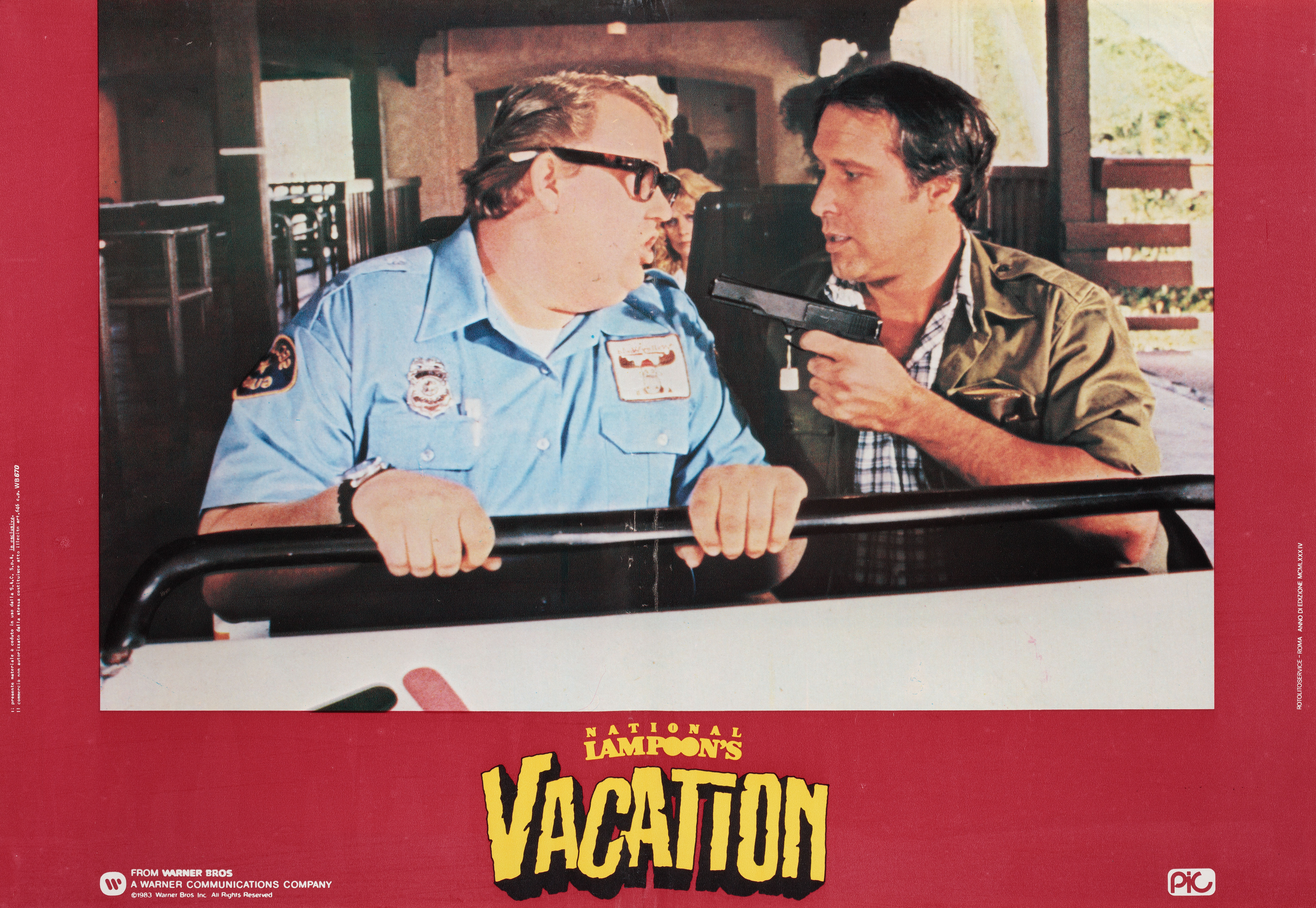 Каникулы (National Lampoons Vacation, 1983), режиссёр Гарольд Рамис, итальянский постер к фильму, 1984 год (2)