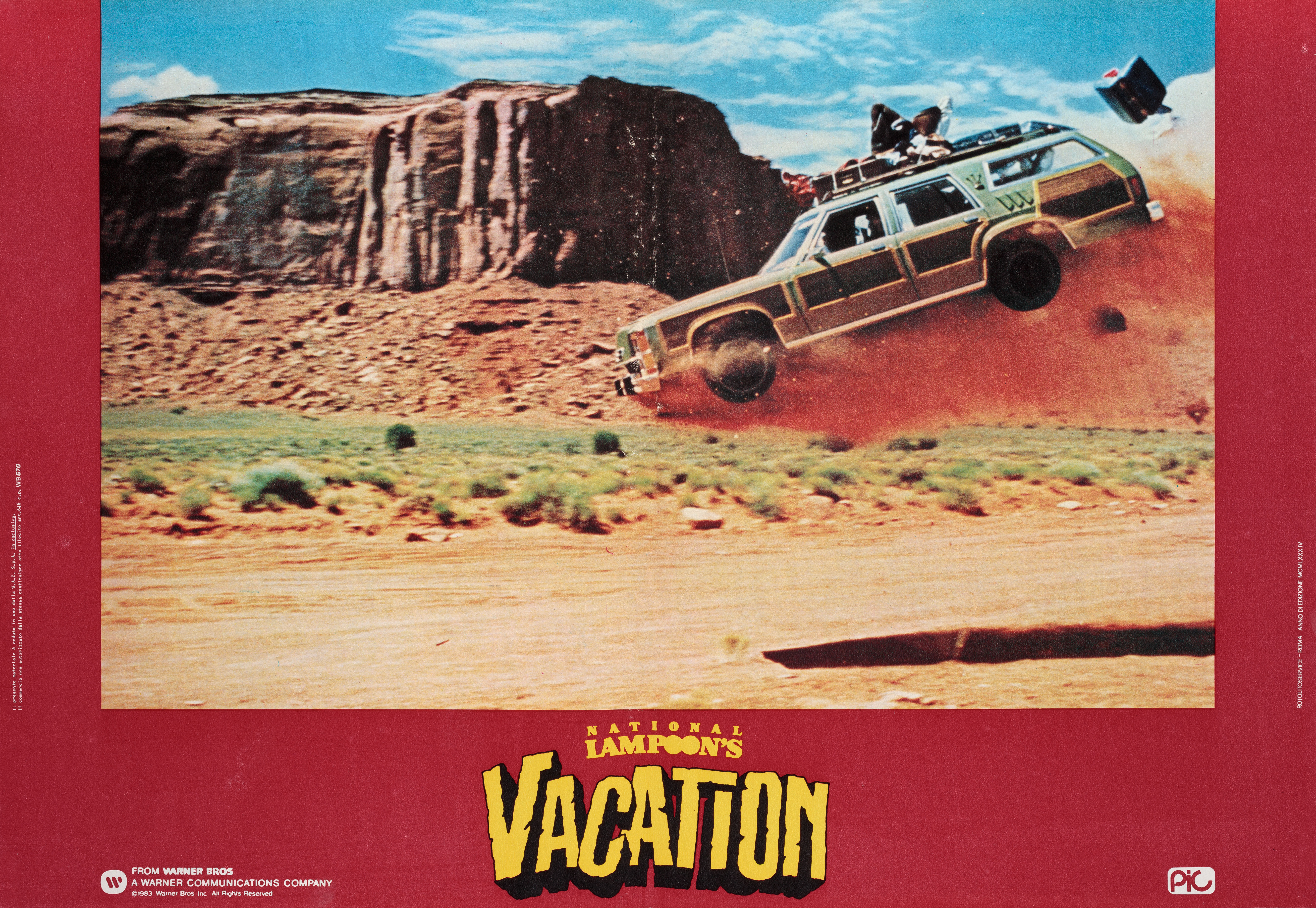 Каникулы (National Lampoons Vacation, 1983), режиссёр Гарольд Рамис, итальянский постер к фильму, 1984 год (1)
