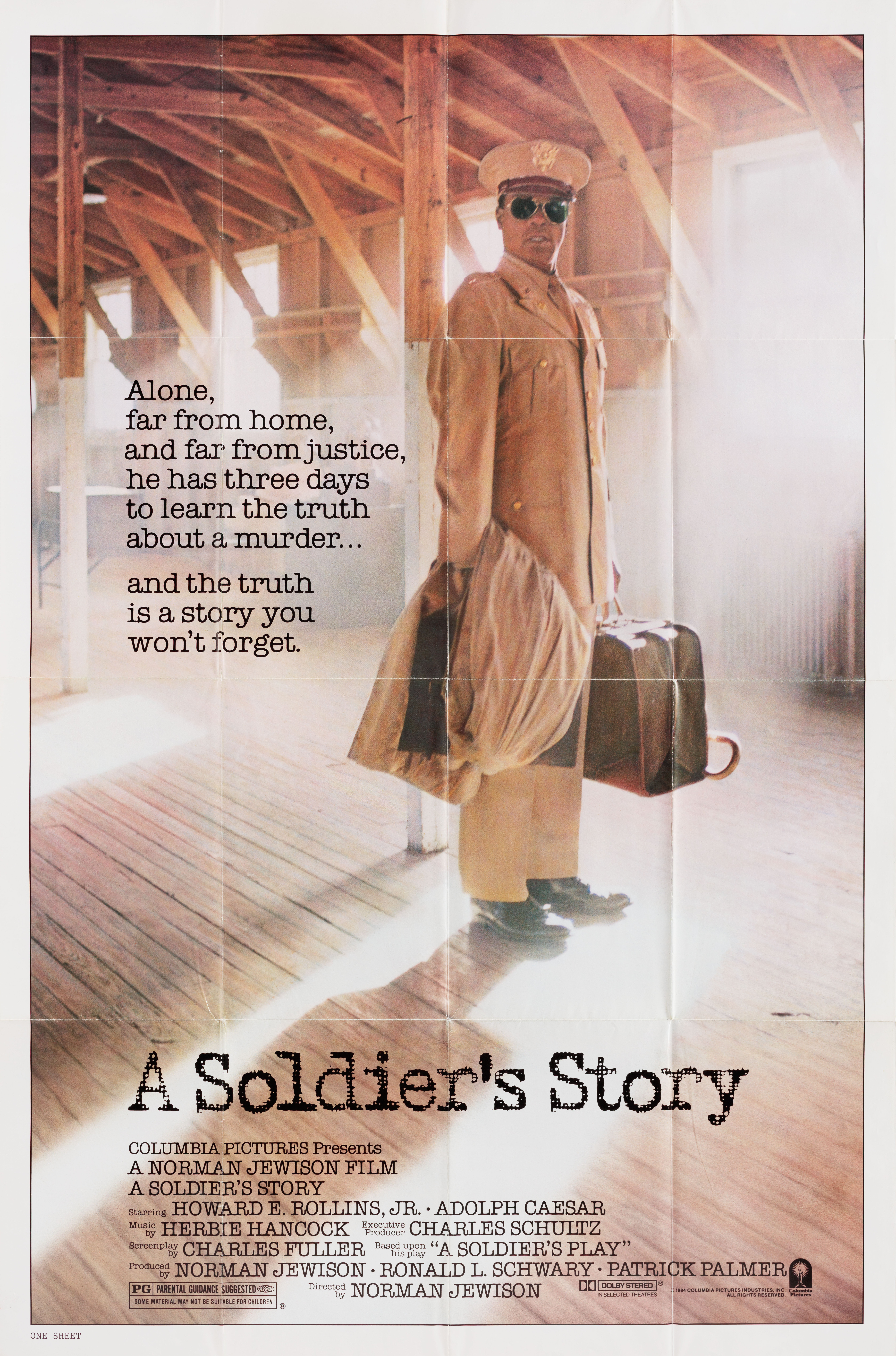 Армейская история (A Soldiers Story, 1984), режиссёр Норман Джуисон, американский постер к фильму, 1984 год