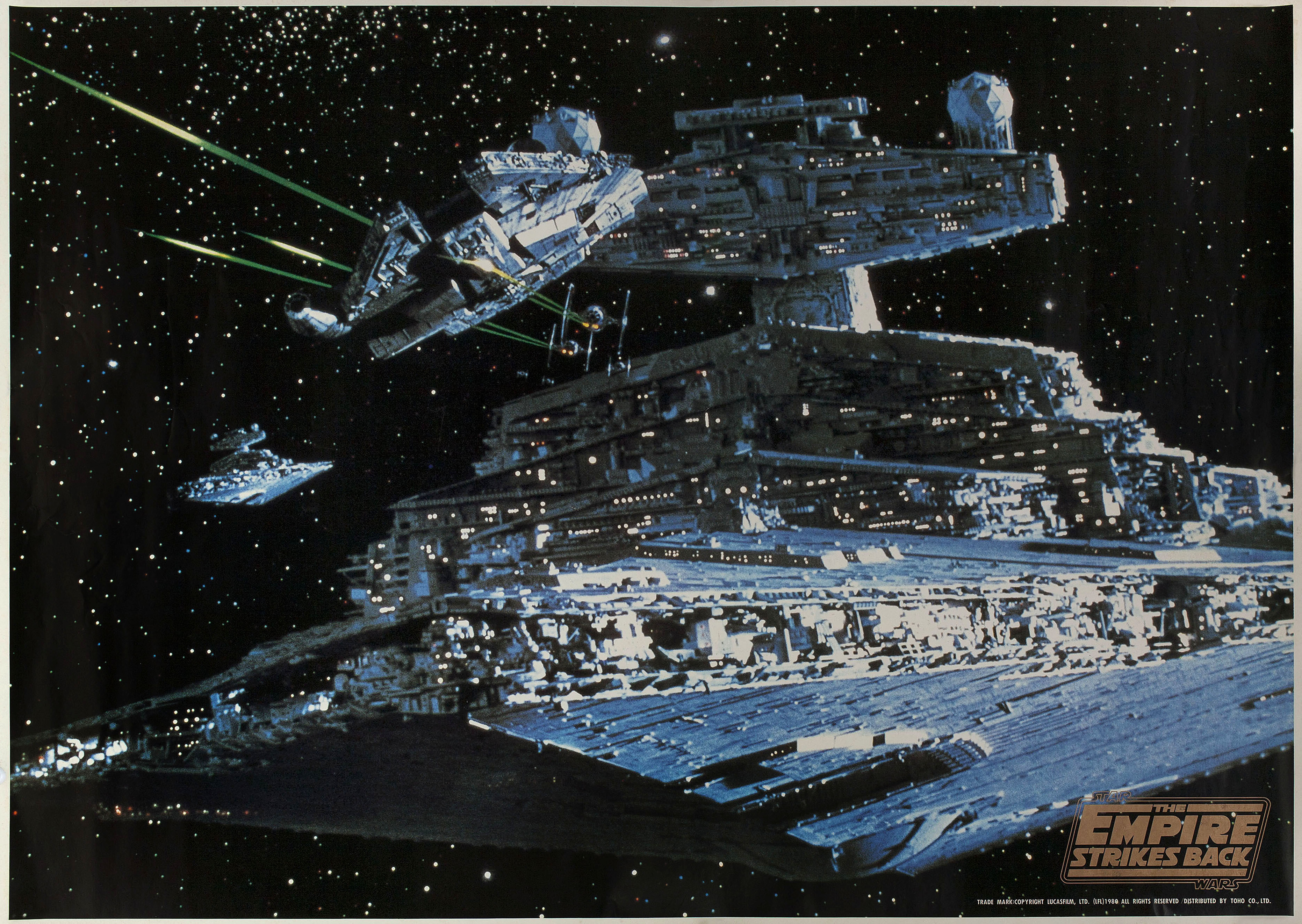 Звёздные войны: Эпизод 5 – Империя наносит ответный удар (The Empire Strikes Back, 1980), режиссёр Ирвин Кершнер, японский постер к фильму, 1980 год