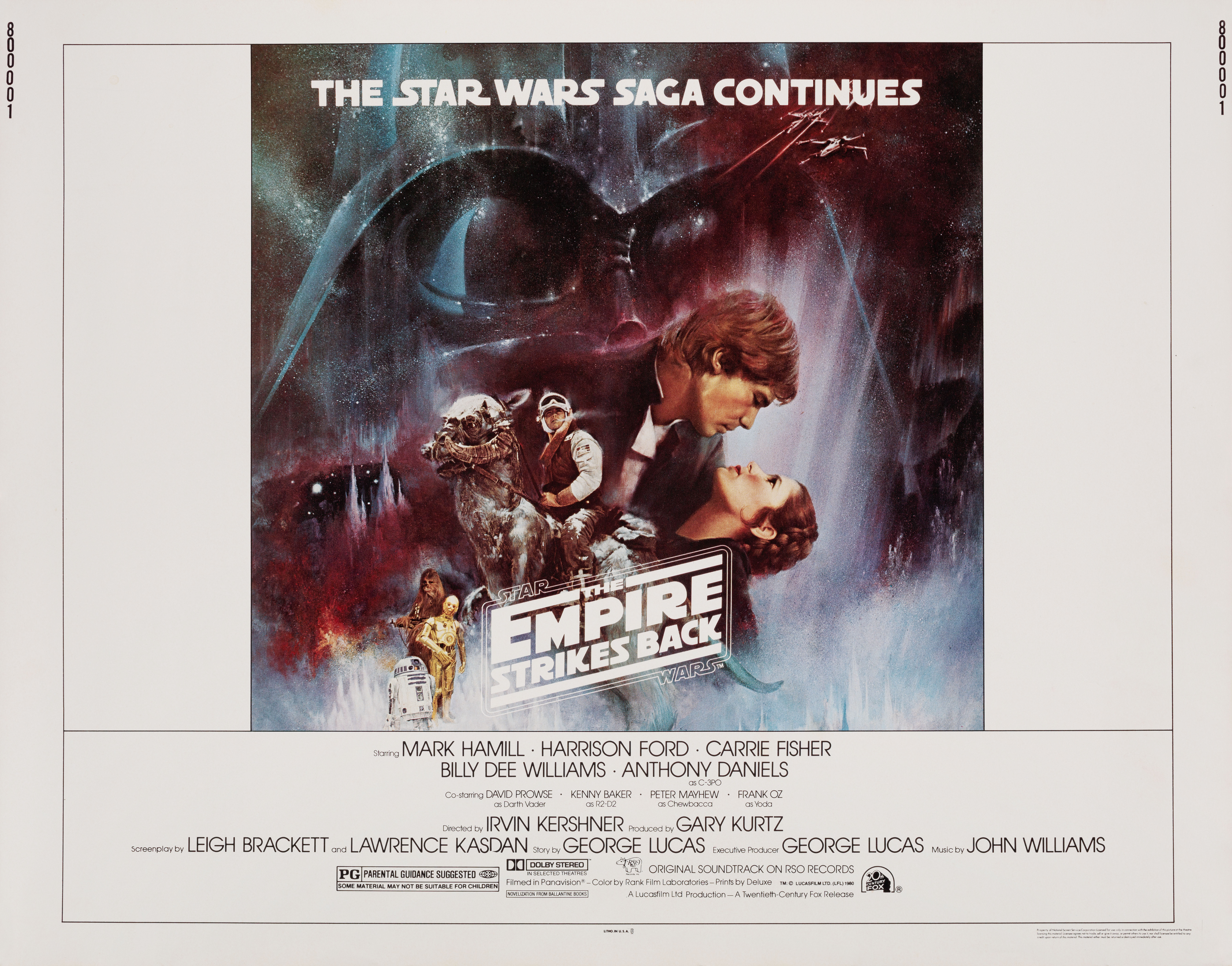 Звёздные войны: Эпизод 5 – Империя наносит ответный удар (The Empire Strikes Back, 1980), режиссёр Ирвин Кершнер, американский постер к фильму, 1980 год (5)