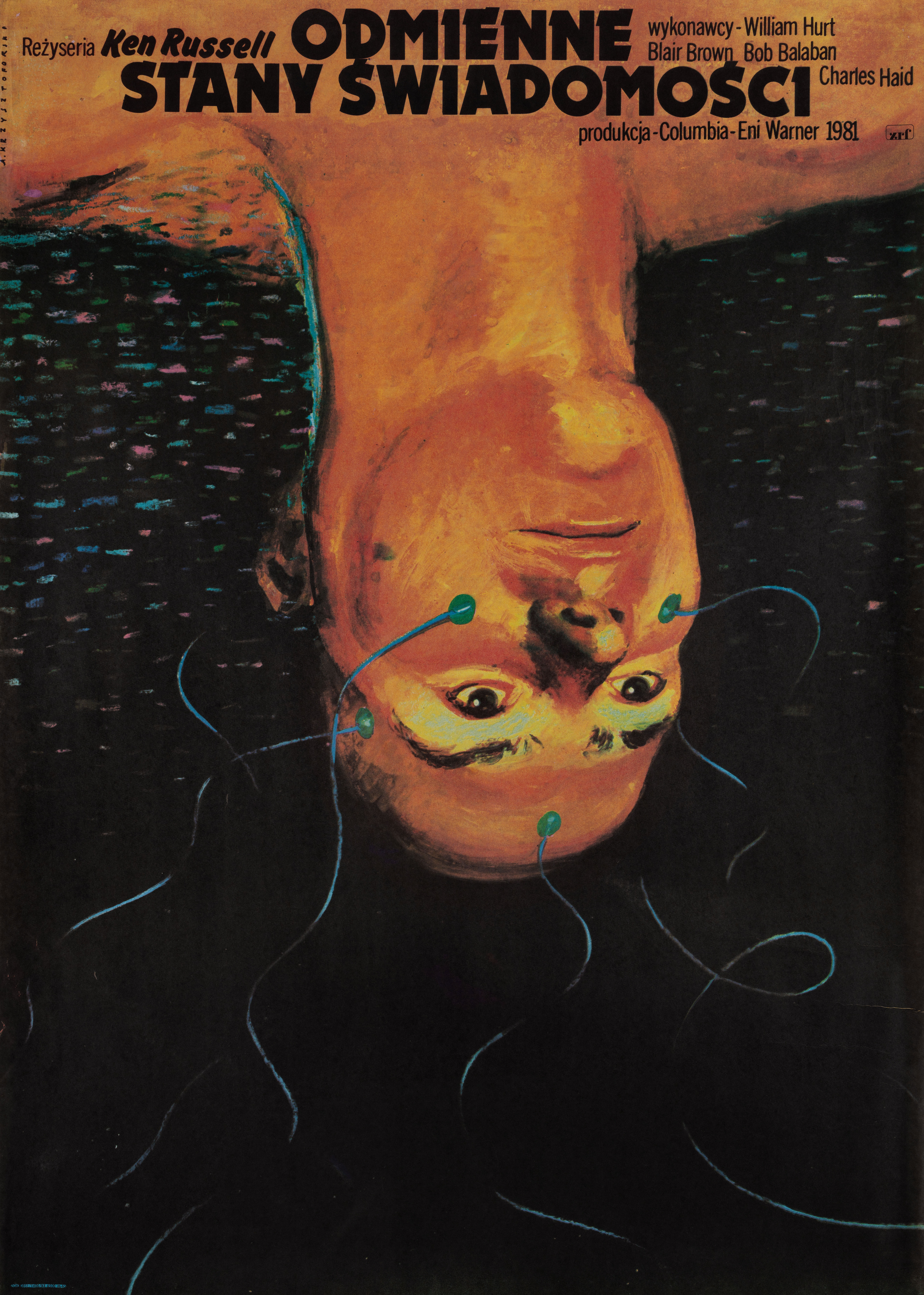 Другие ипостаси (Altered States, 1980), режиссёр Кен Рассел, польский постер к фильму, 1983 год