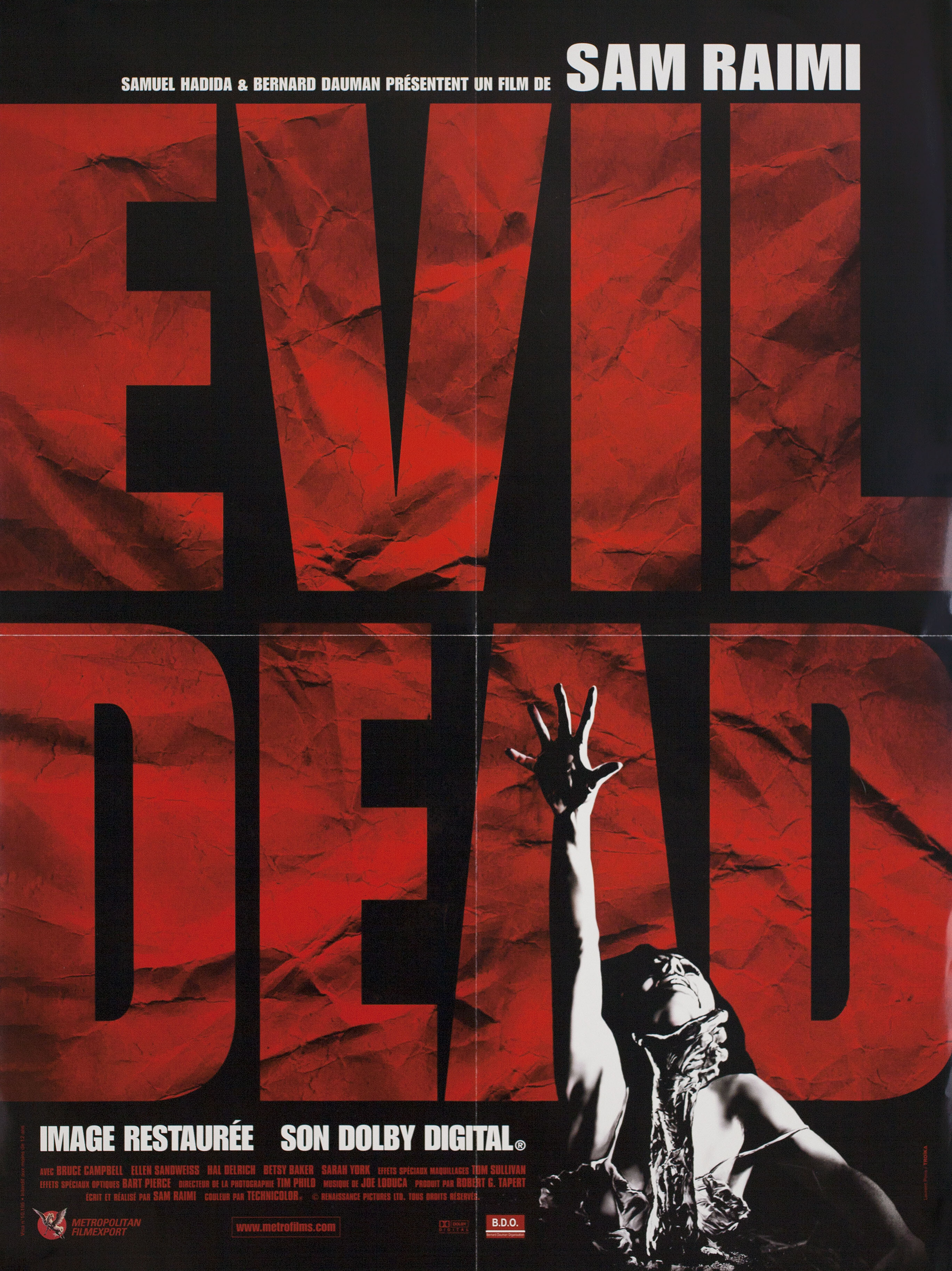 Зловещие мертвецы (The Evil Dead, 1981), режиссёр Сэм Рэйми, французский постер к фильму, 2003 год