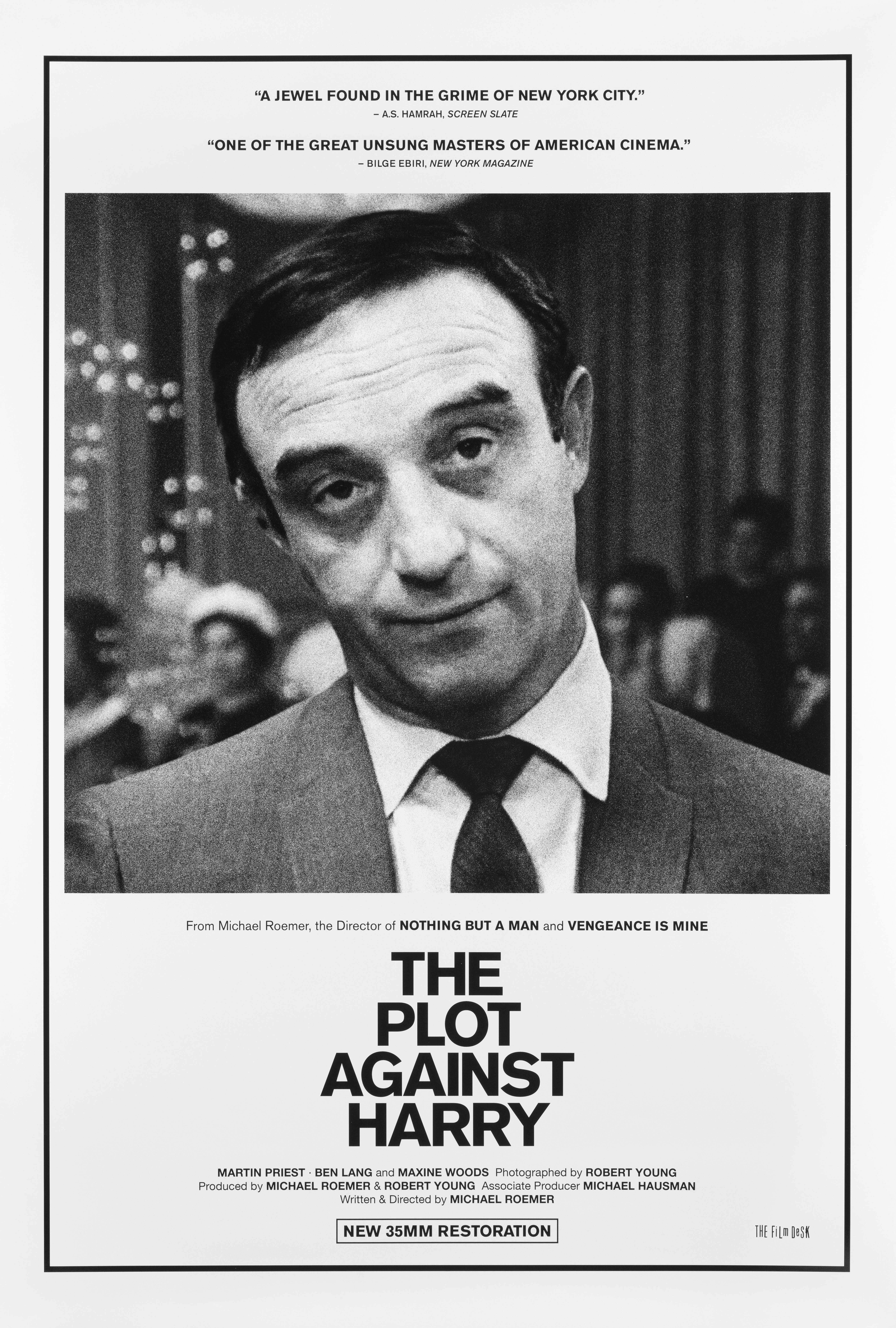 Заговор против Гарри (The Plot Against Harry, 1989), режиссёр Майкл Ремер, американский постер к фильму, автор Брэндон Шефер, 2023 год