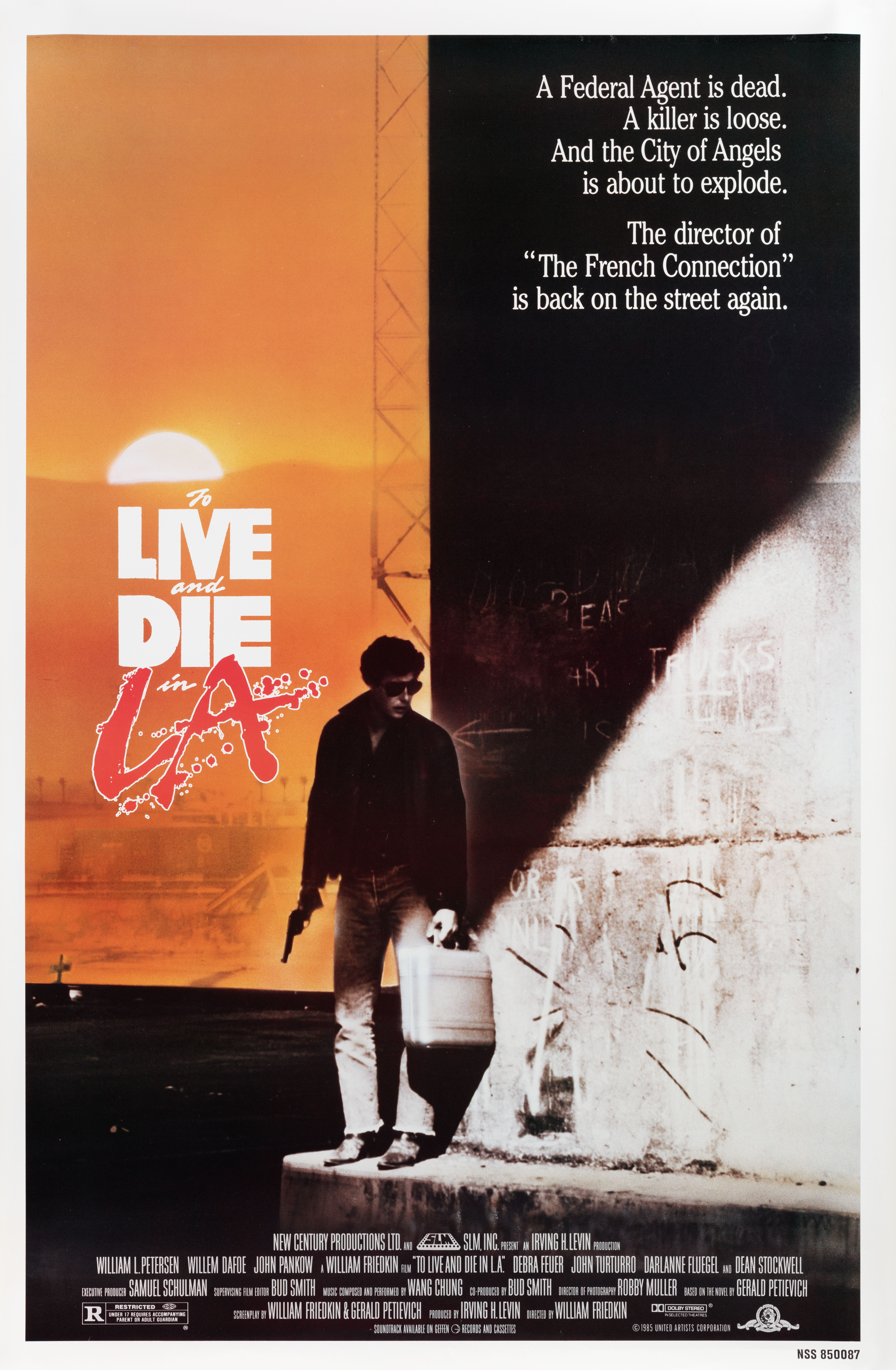Жить и умереть в Лос-Анджелесе (To Live and Die in L.A., 1985), режиссёр Уильям Фридкин, американский постер к фильму, 1985 год
