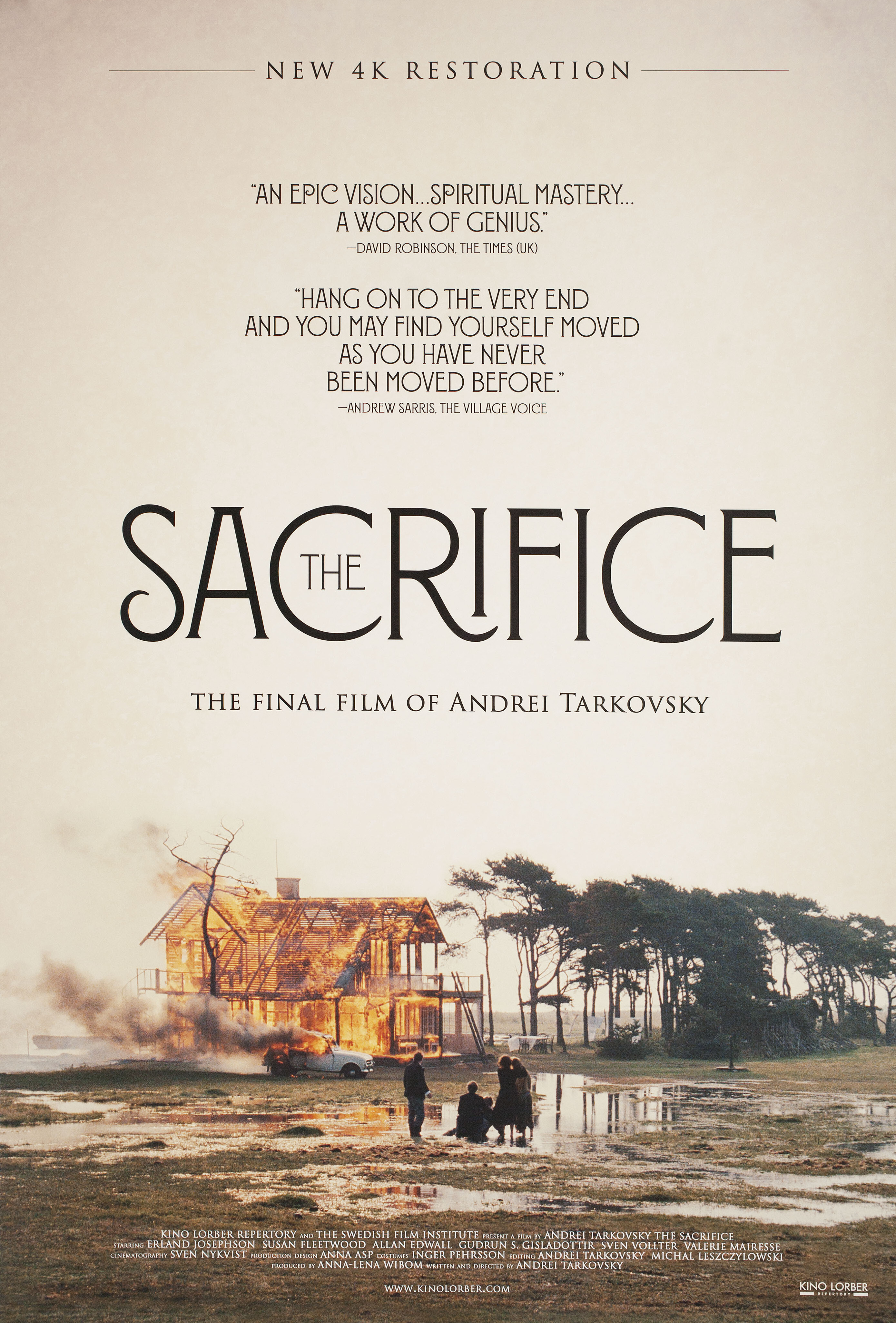 Жертвоприношение (The Sacrifice, 1986), режиссёр Андрей Тарковский, американский постер к фильму, автор Адриан Карри, 2017 год