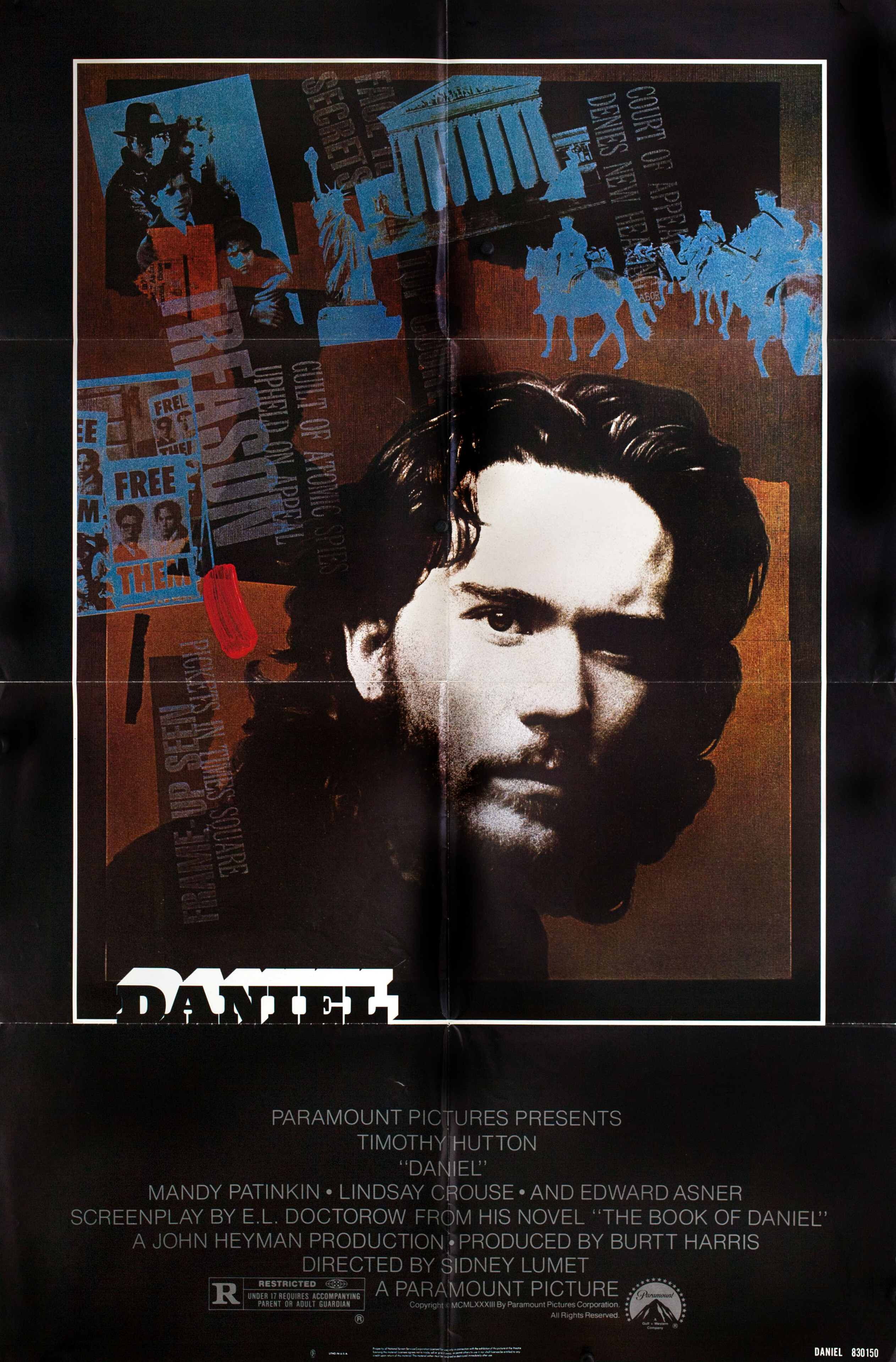 Дэниел (Daniel, 1983), режиссёр Сидни Люмет, американский постер к фильму, 1983 год