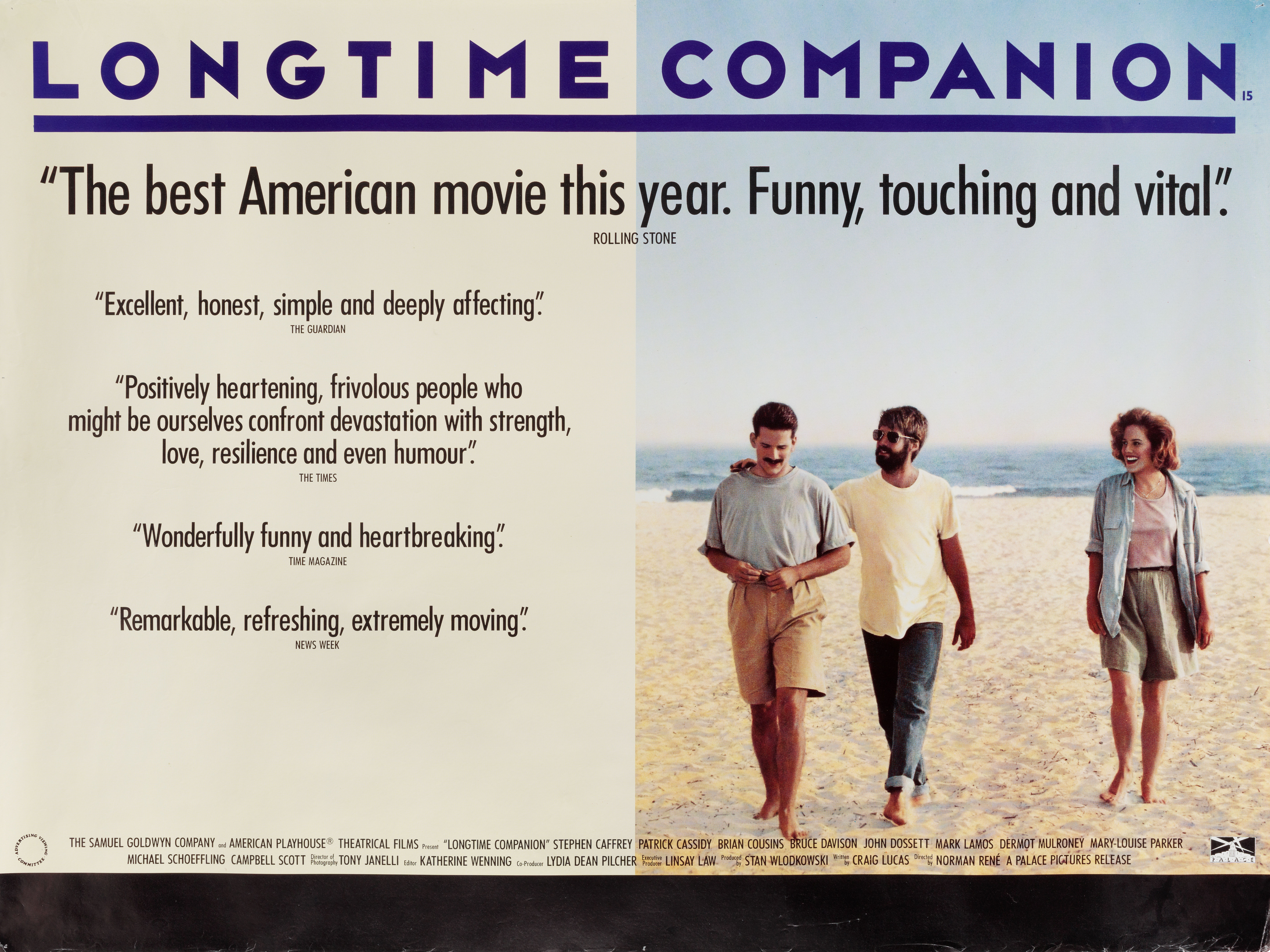 Давний друг (Longtime Companion, 1989), режиссёр Норман Рене, британский постер к фильму, 1990 год