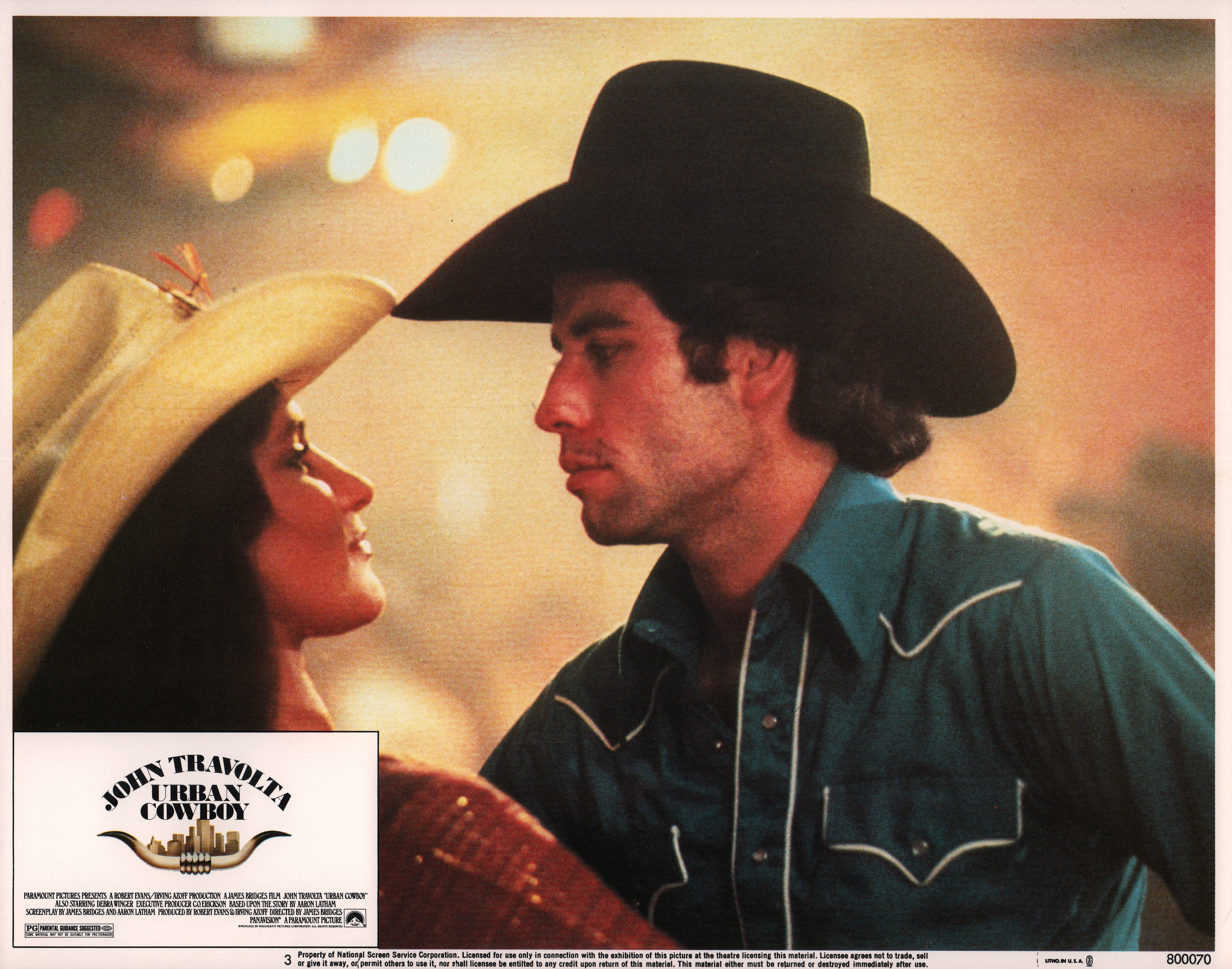 Городской ковбой (Urban Cowboy, 1980), режиссёр Джеймс Бриджес, американский постер к фильму, 1980 год (1)