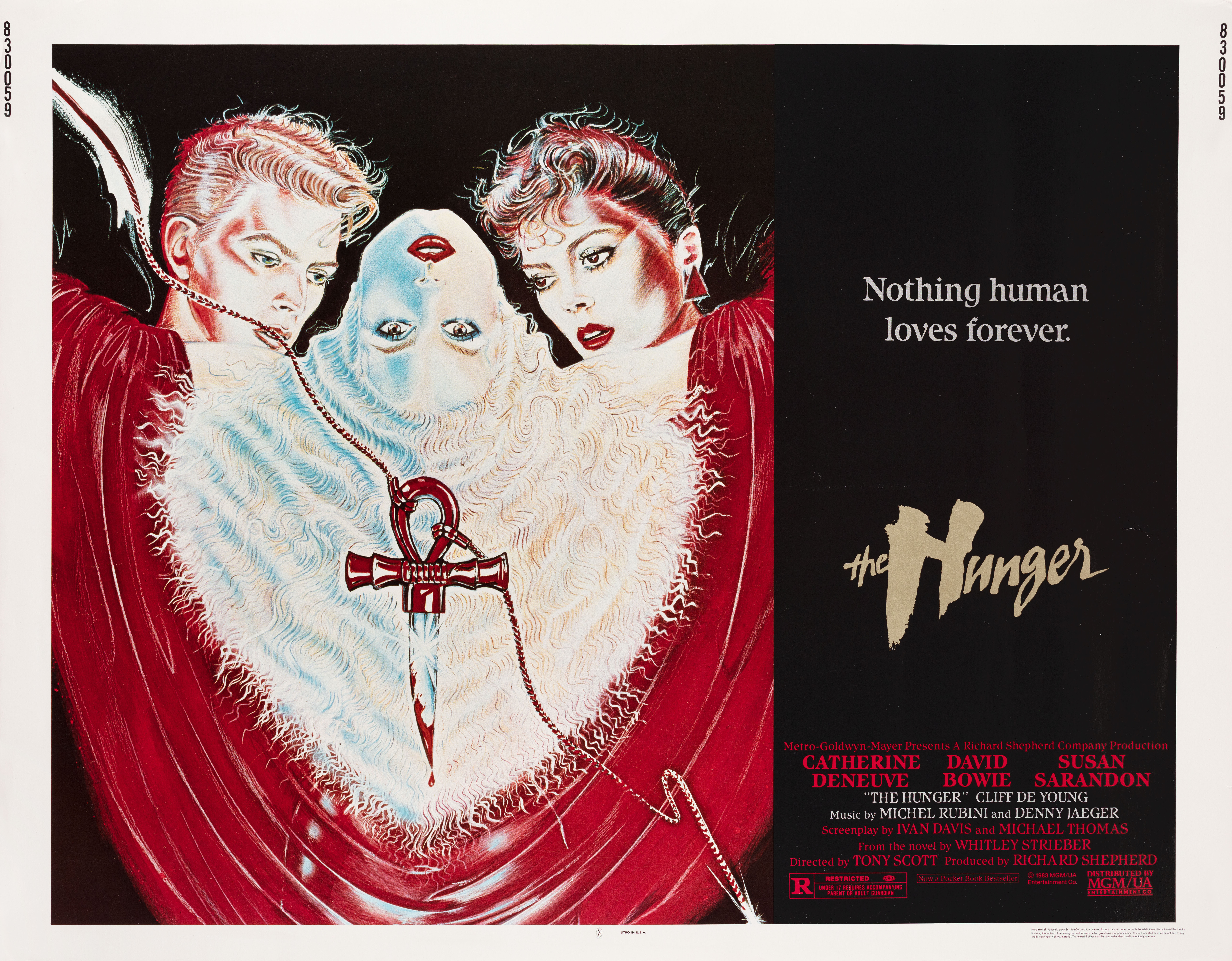Голод (The Hunger, 1983), режиссёр Тони Скотт, американский постер к фильму, 1983 год (1)