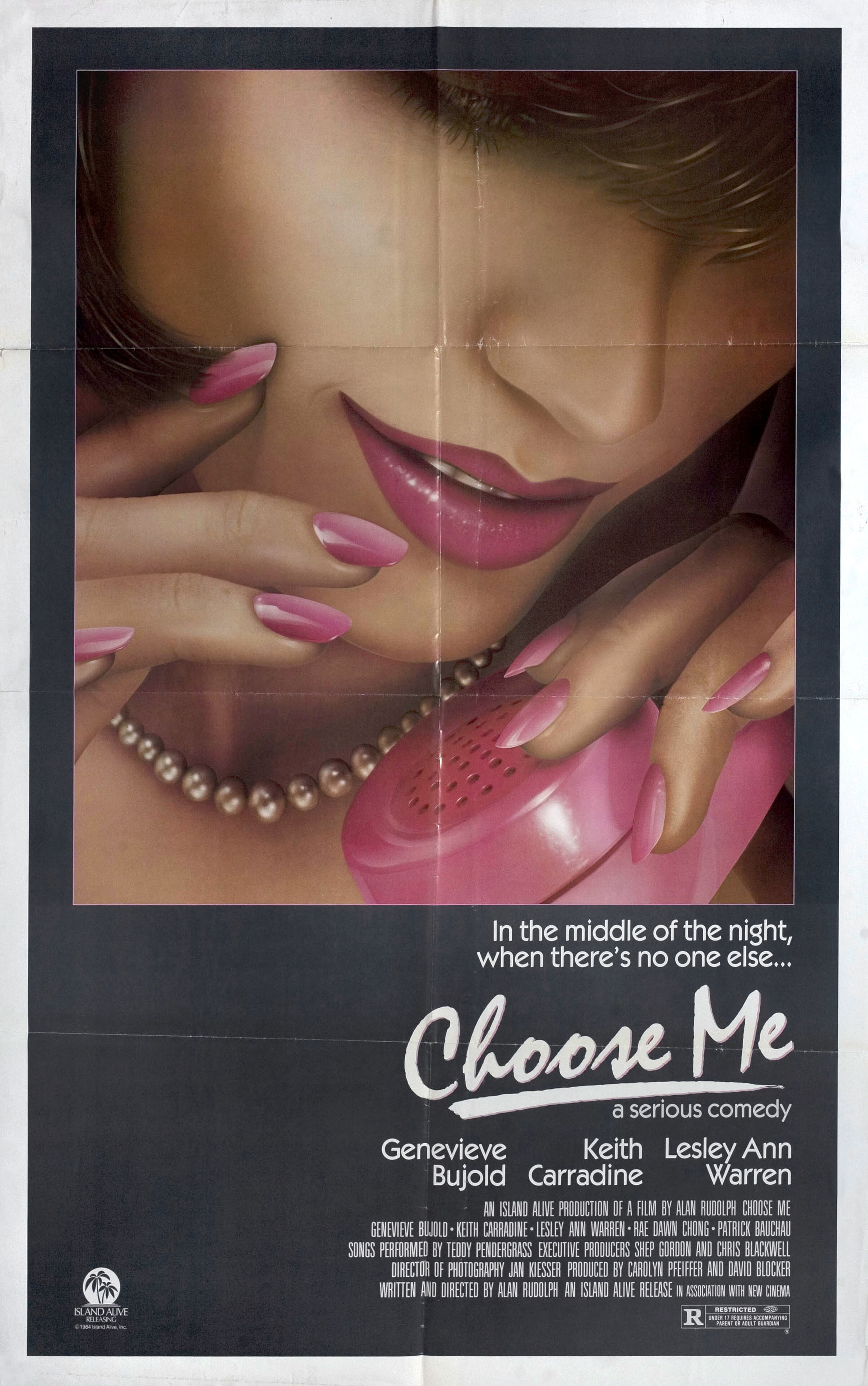 Выбери меня (Choose Me, 1984), режиссёр Алан Рудольф, американский постер к фильму, 1984 год