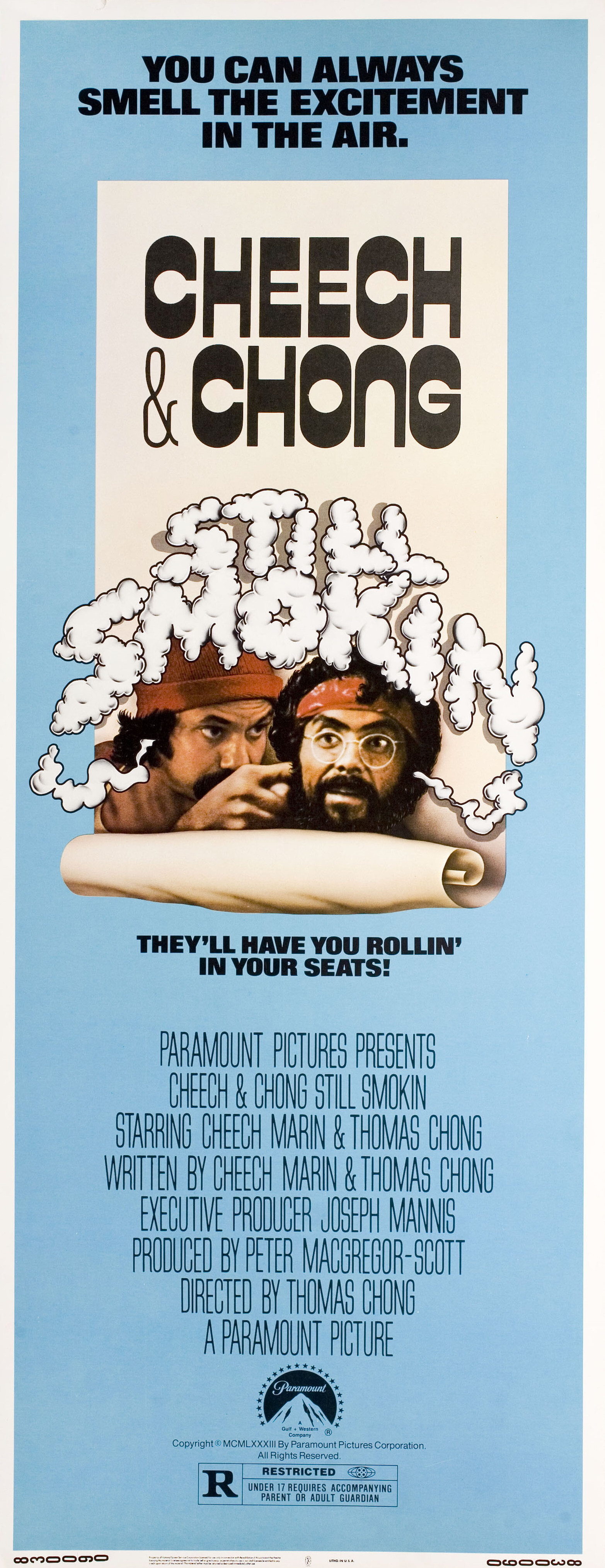 Укуренные в хлам (Still Smokin, 1983), режиссёр Томми Чонг, американский постер к фильму, 1983 год