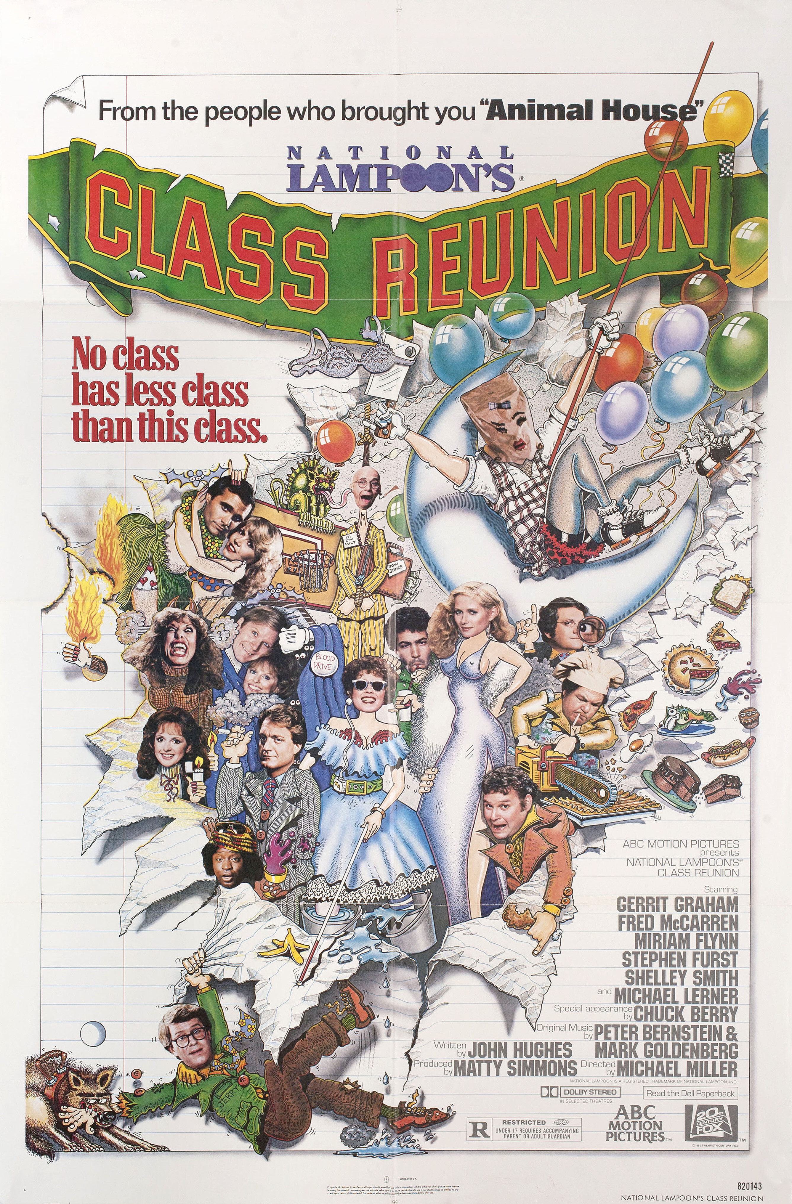 Встреча выпускников (Class Reunion, 1982), режиссёр Майкл Миллер, американский постер к фильму, 1982 год