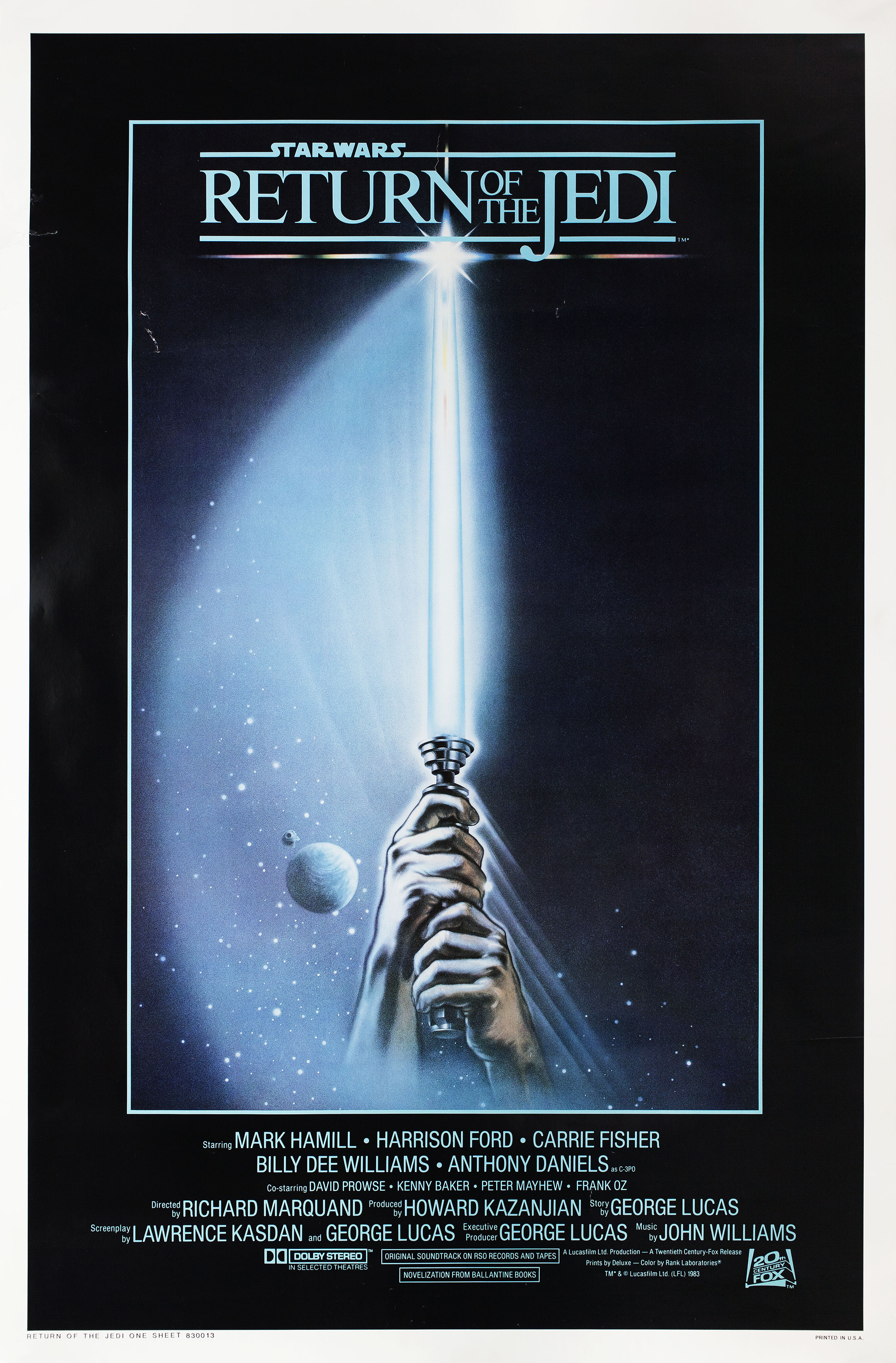 Звёздные войны: Эпизод 6 – Возвращение Джедая (Return of the Jedi, 1983), режиссёр Ричард Маркуанд, американский постер к фильму, 1983 год
