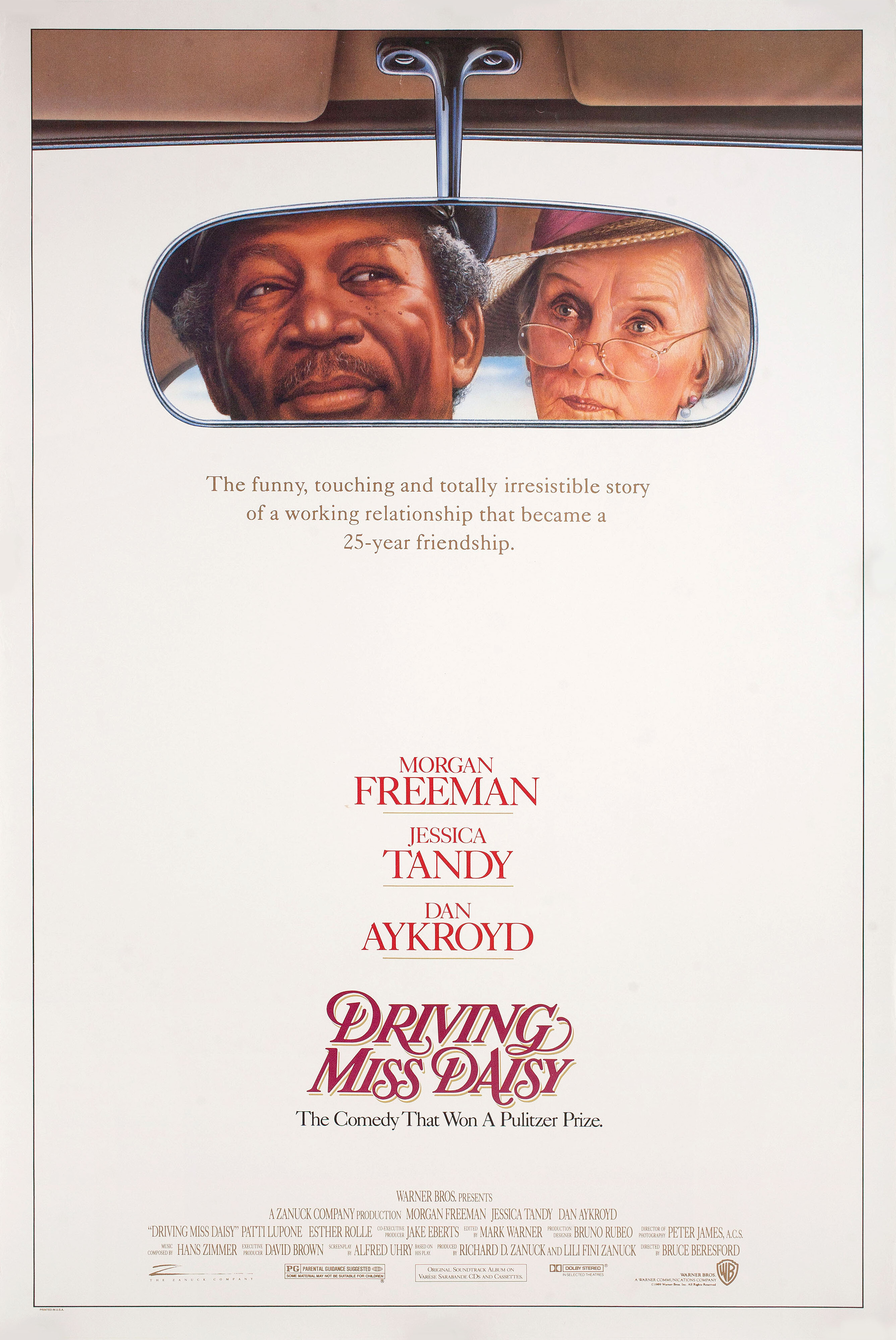 Шофер мисс Дэйзи (Driving Miss Daisy, 1989), режиссёр Брюс Бересфорд, американский постер к фильму, 1989 год