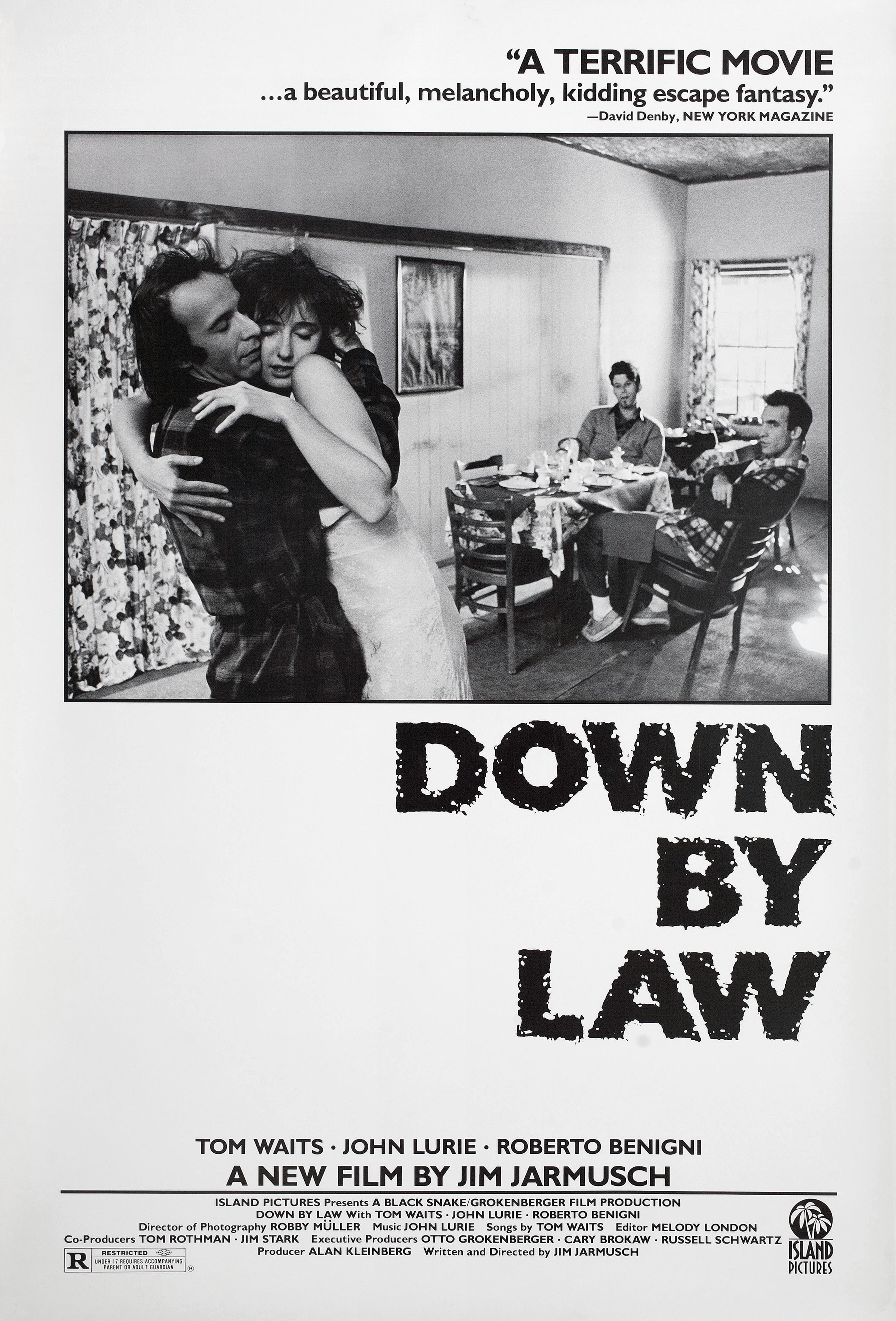 Вне закона (Down by Law, 1986), режиссёр Джим Джармуш, американский постер к фильму, 1986 год (2)