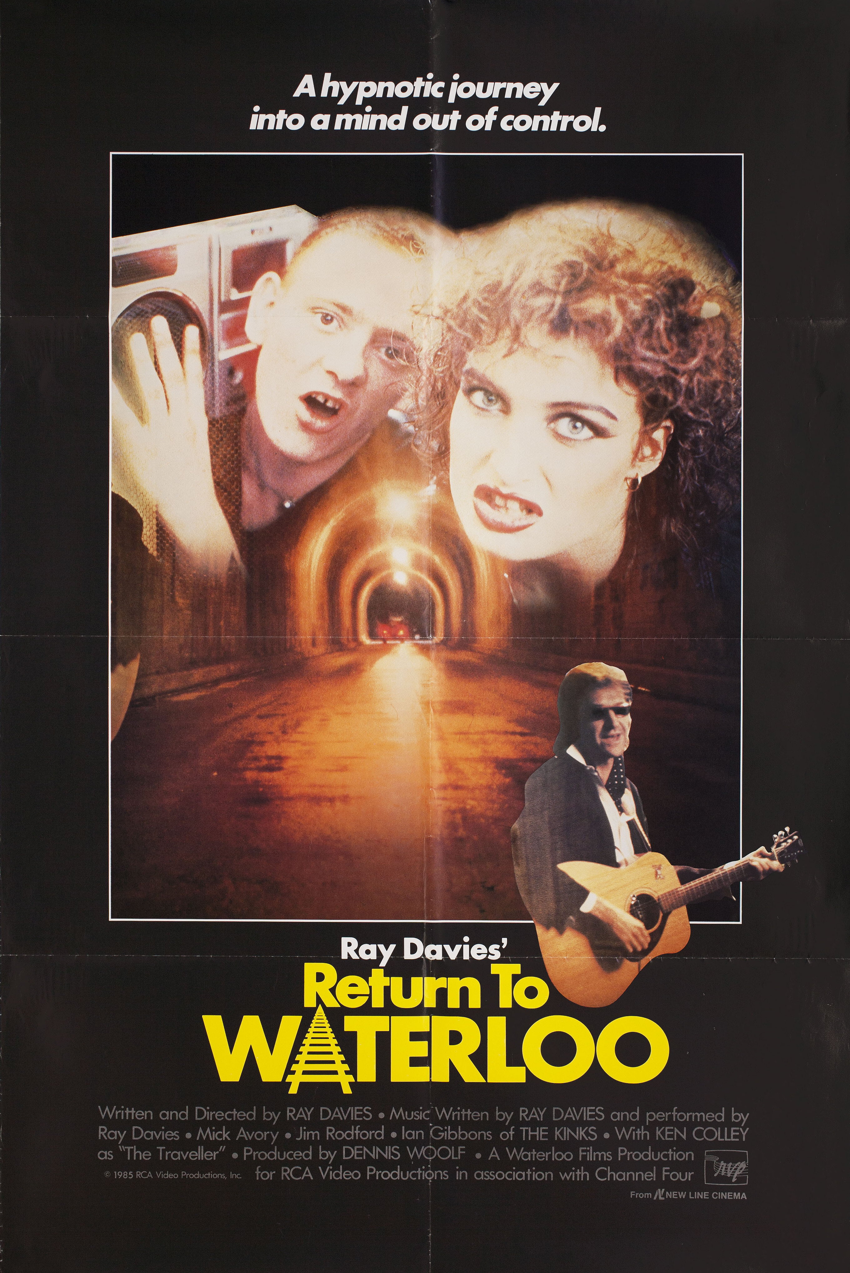Возвращение в Ватерлоо (Return to Waterloo, 1984), режиссёр Рэй Дэвис, американский постер к фильму, 1985 год