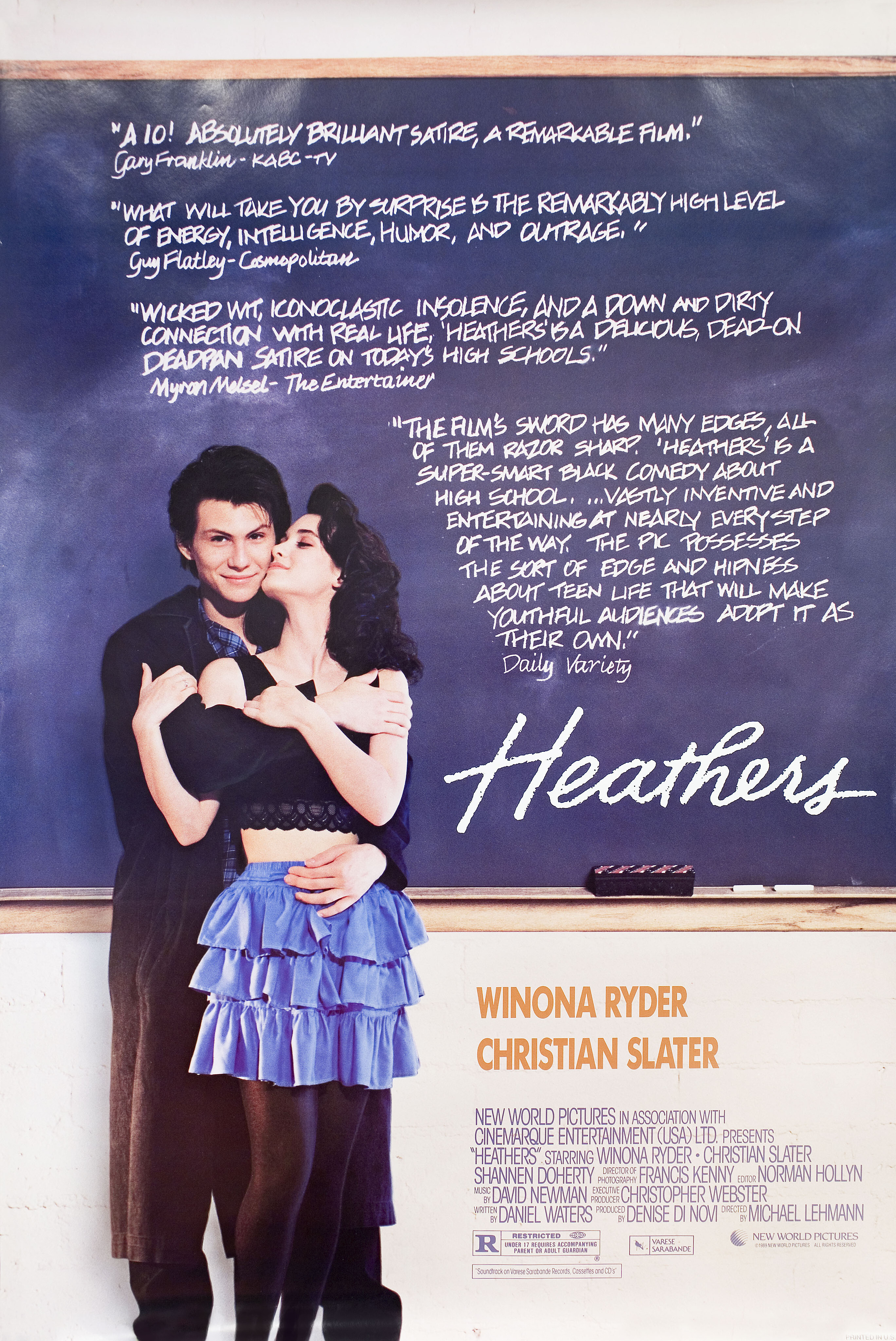 Смертельное влечение (Heathers, 1988), режиссёр Майкл Леманн, американский постер к фильму, 1988 год
