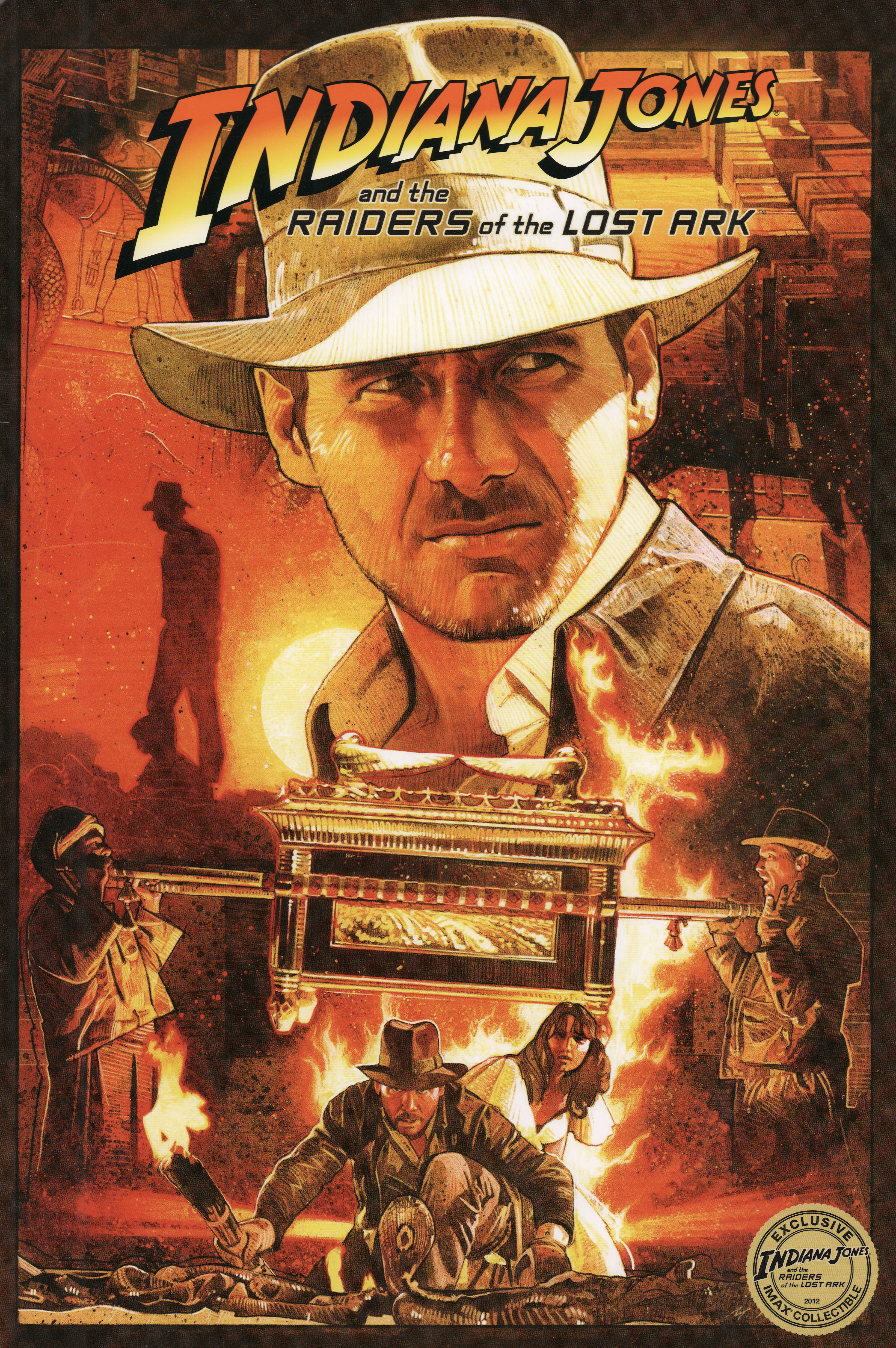Индиана Джонс: В поисках утраченного ковчега (Raiders of the Lost Ark, 1981), режиссёр Стивен Спилберг, американский постер к фильму, автор М. Раатс, 2012 год