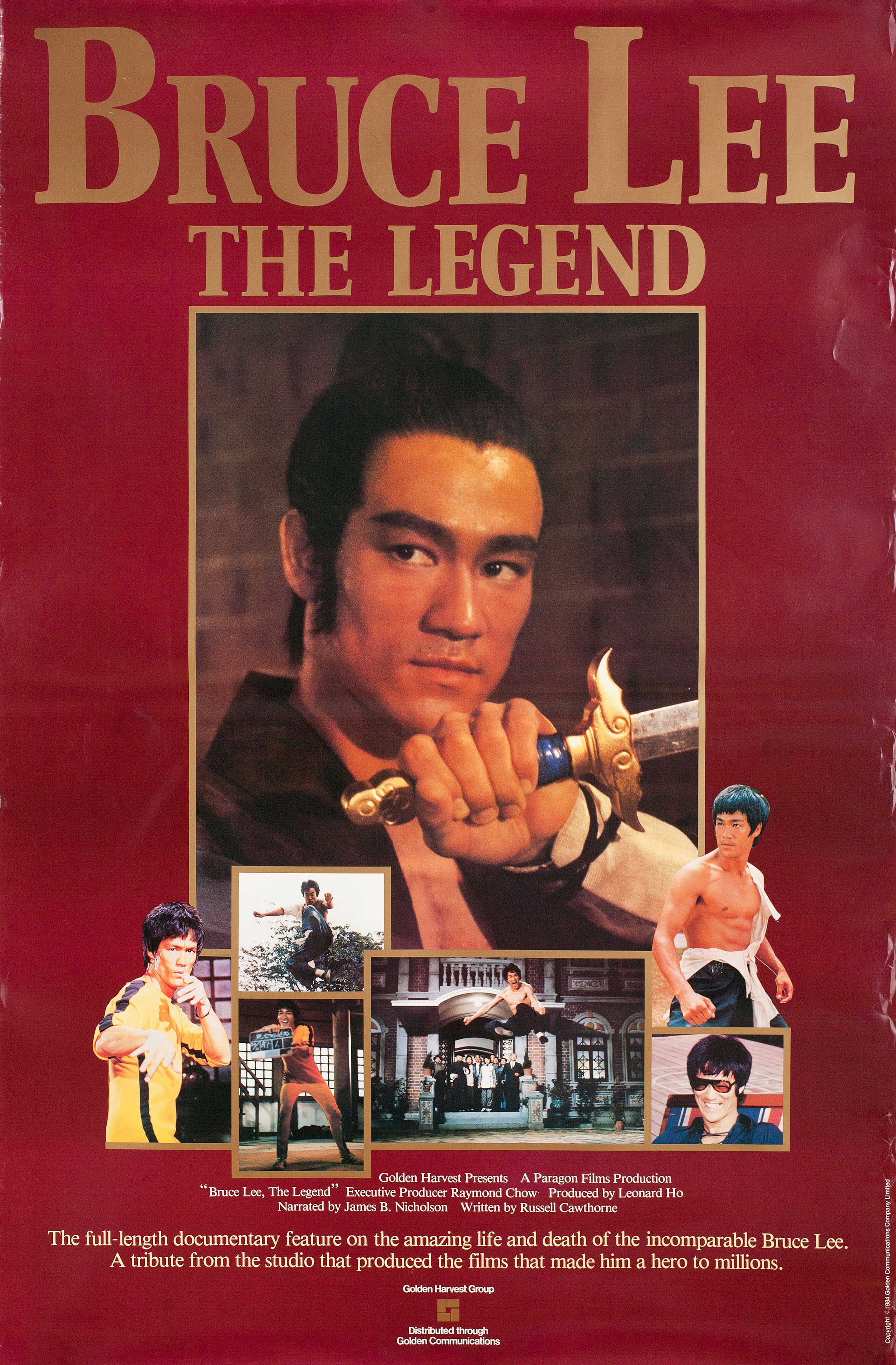 Брюс Ли — человек легенда (Bruce Lee, the Legend, 1984), режиссёр Леонард Хо, британский постер к фильму, 1984 год