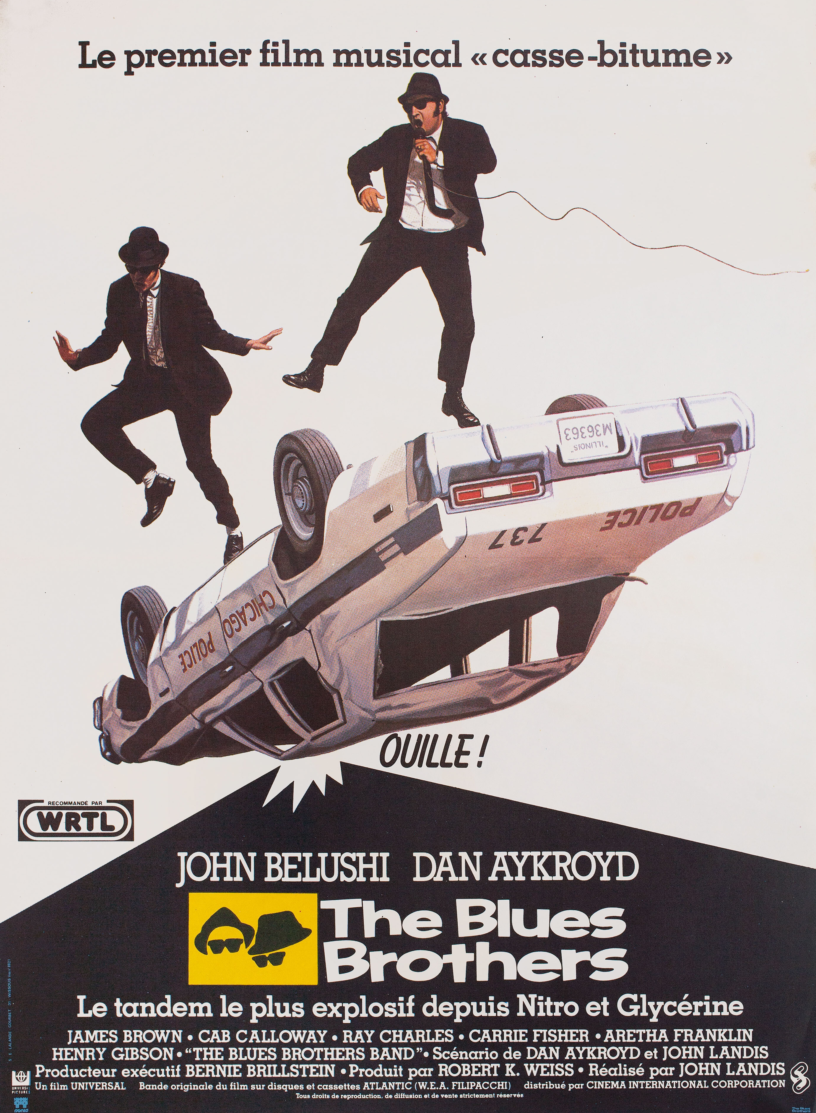 Братья Блюз (The Blues Brothers, 1980), режиссёр Джон Лэндис, французский постер к фильму, 1980 год