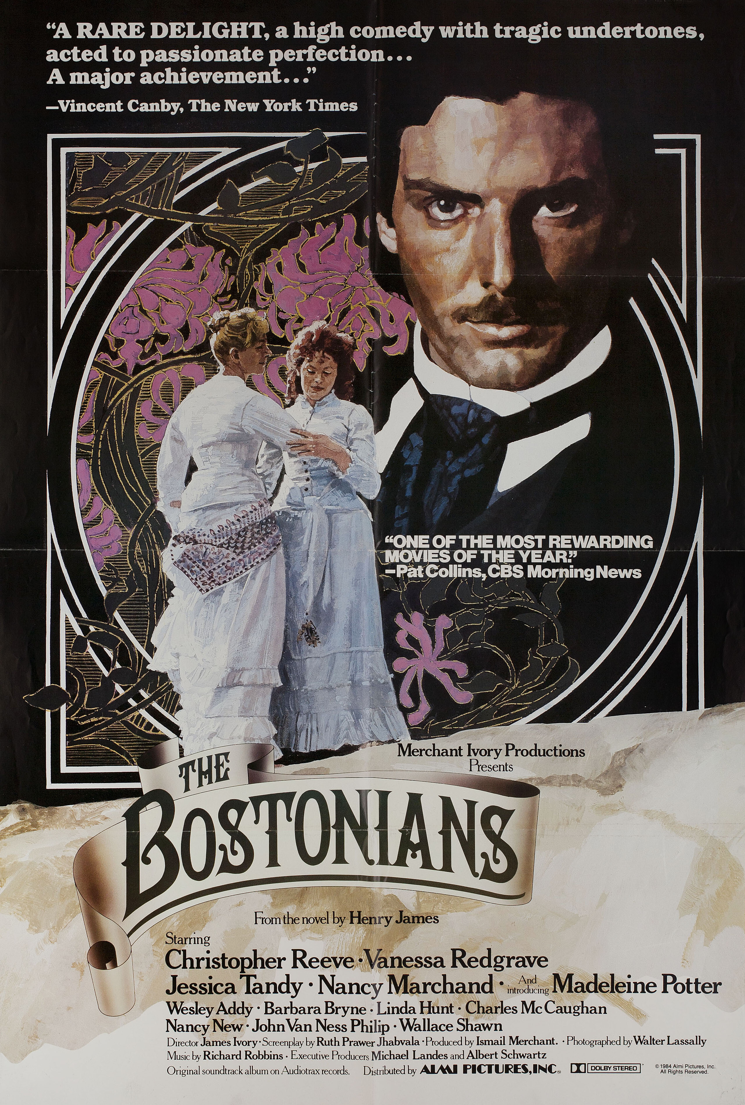 Бостонцы (The Bostonians, 1984), режиссёр Джеймс Айвори, американский постер к фильму, 1984 год