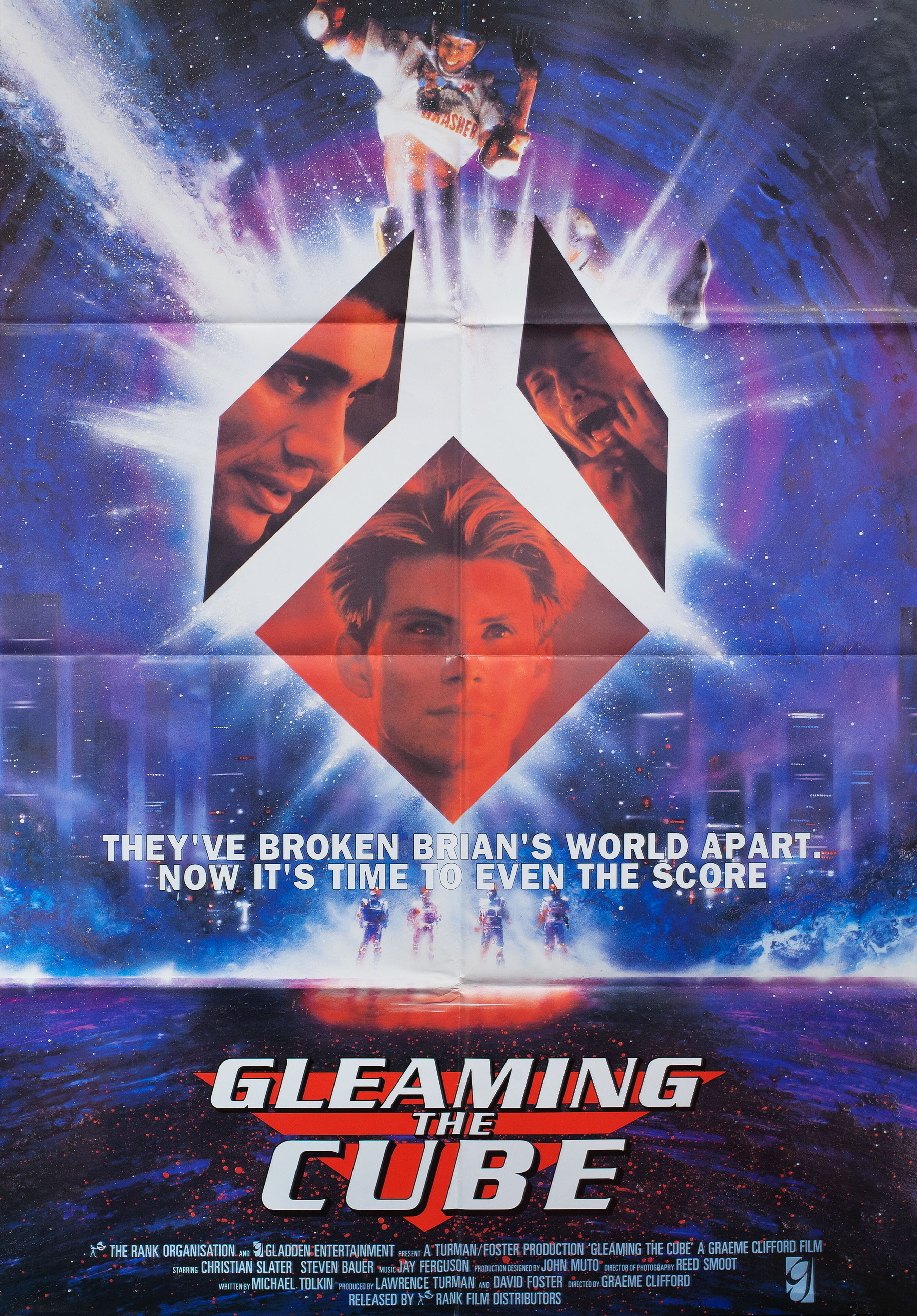 Достигая невозможного (Gleaming the Cube, 1989), режиссёр Грэм Клиффорд, британский постер к фильму, 1989 год