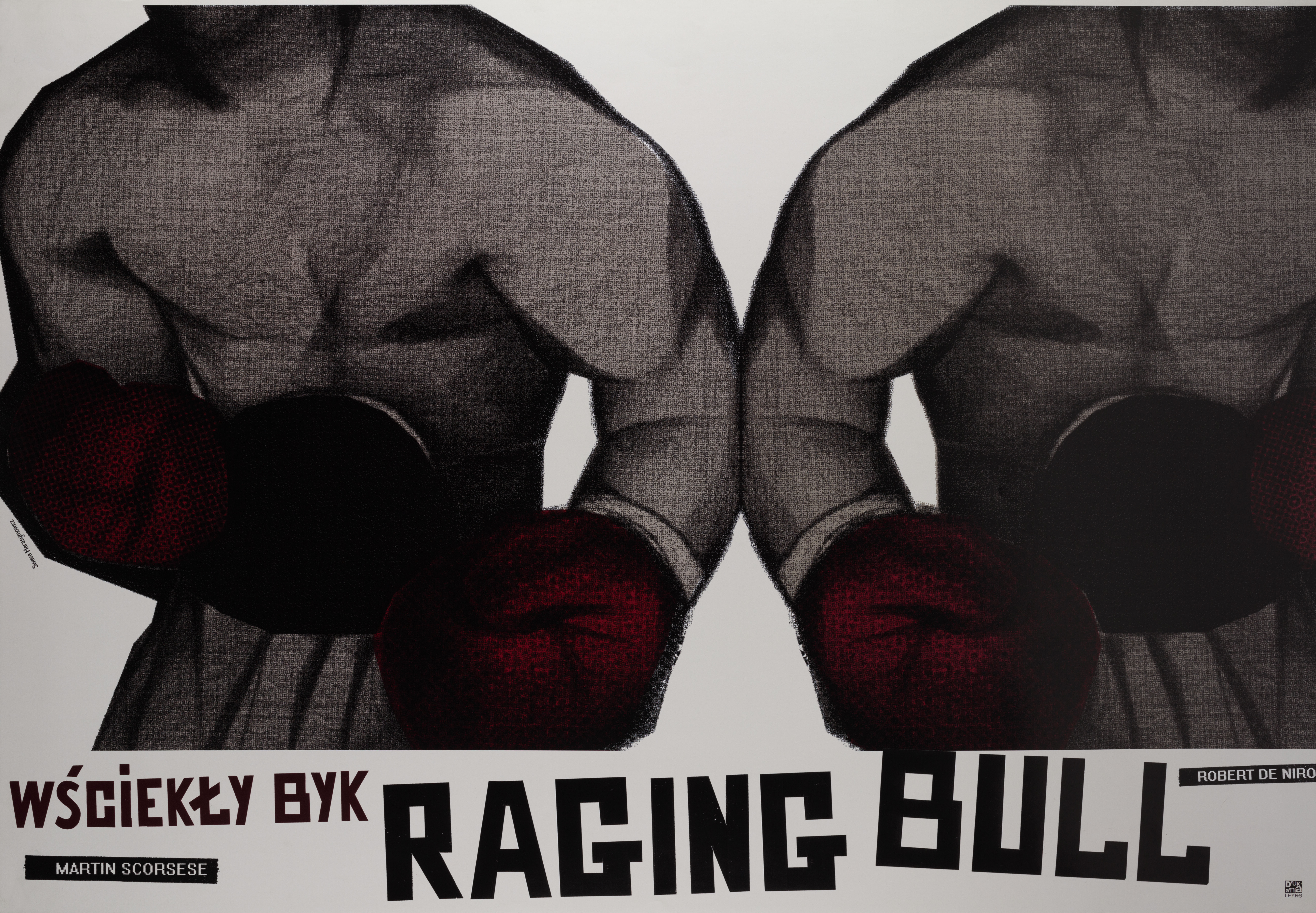 Бешеный бык (Raging Bull, 1980), режиссёр Мартин Скорсезе, польский постер к фильму, автор Свава Харасимович, 2008 год