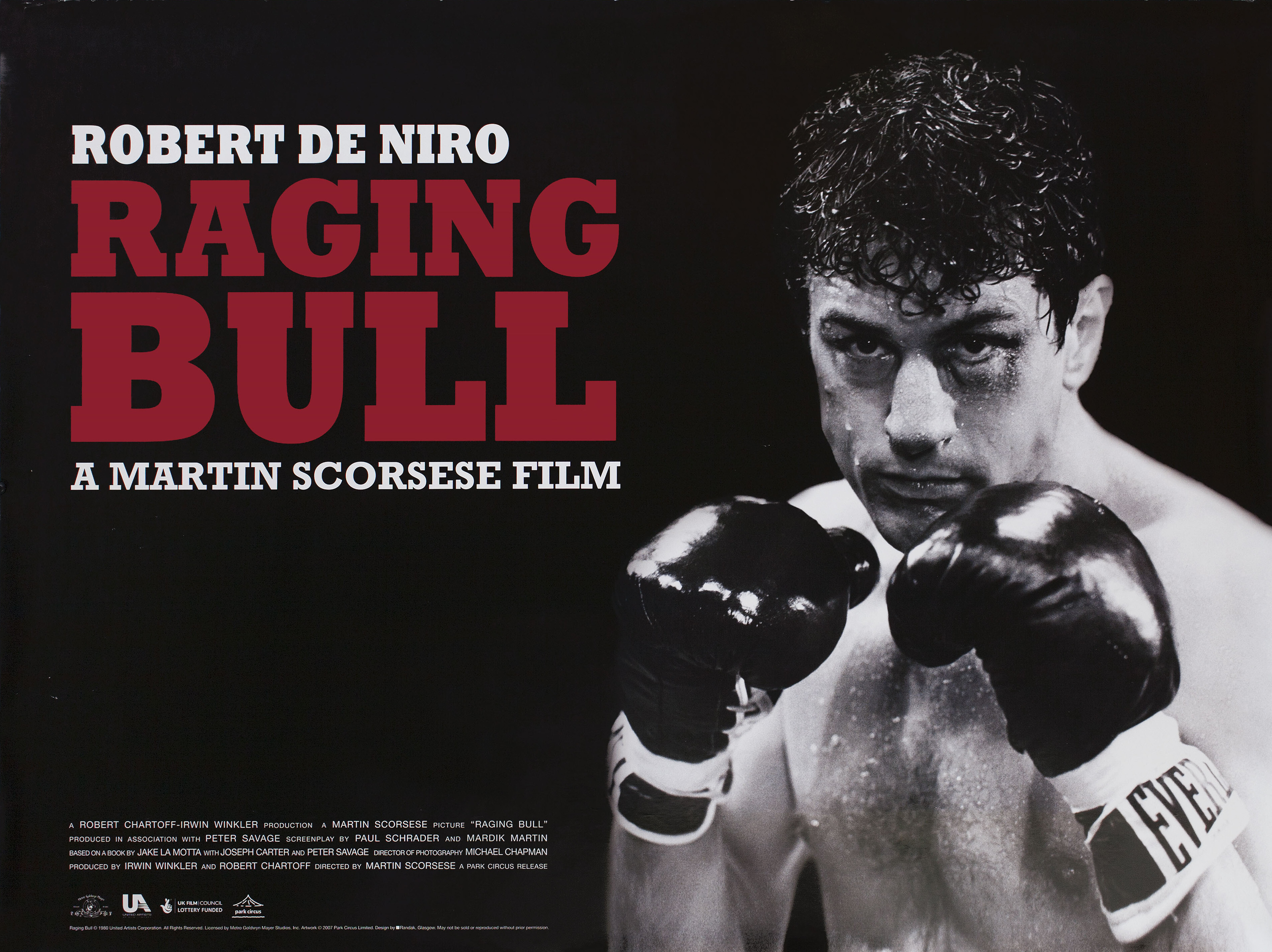 Бешеный бык (Raging Bull, 1980), режиссёр Мартин Скорсезе, британский постер к фильму, 2007 год
