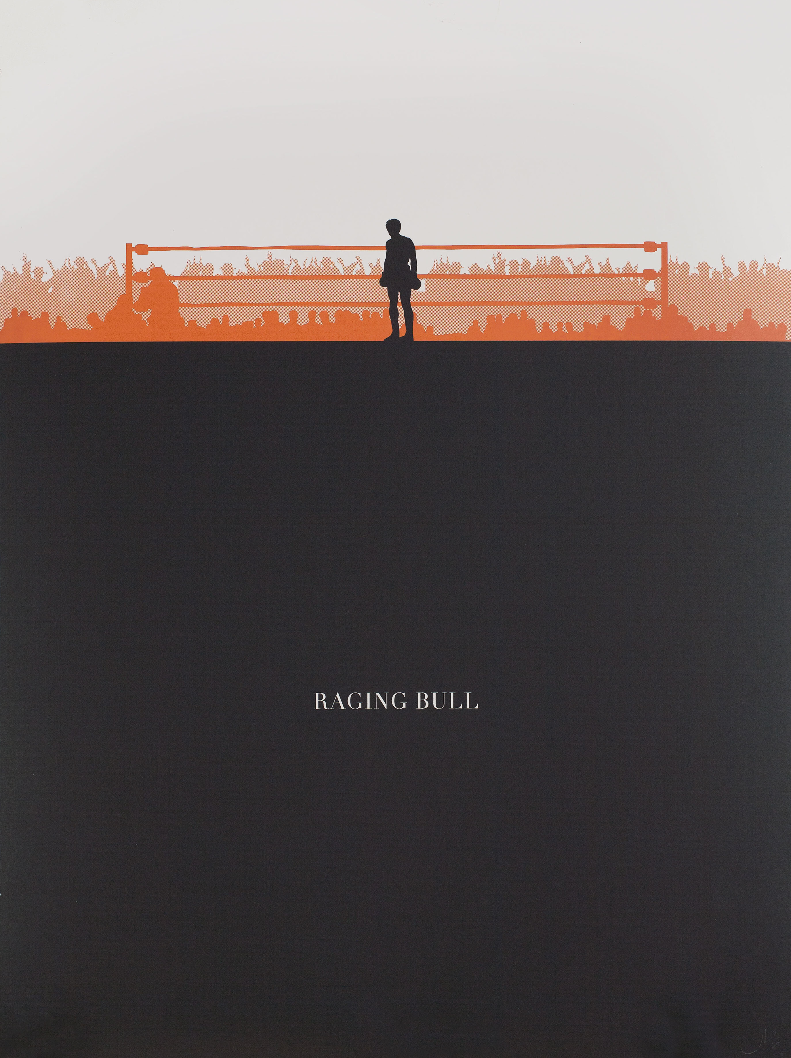 Бешеный бык (Raging Bull, 1980), режиссёр Мартин Скорсезе, американский постер к фильму, автор Ибргим Юсеф, 2013 год