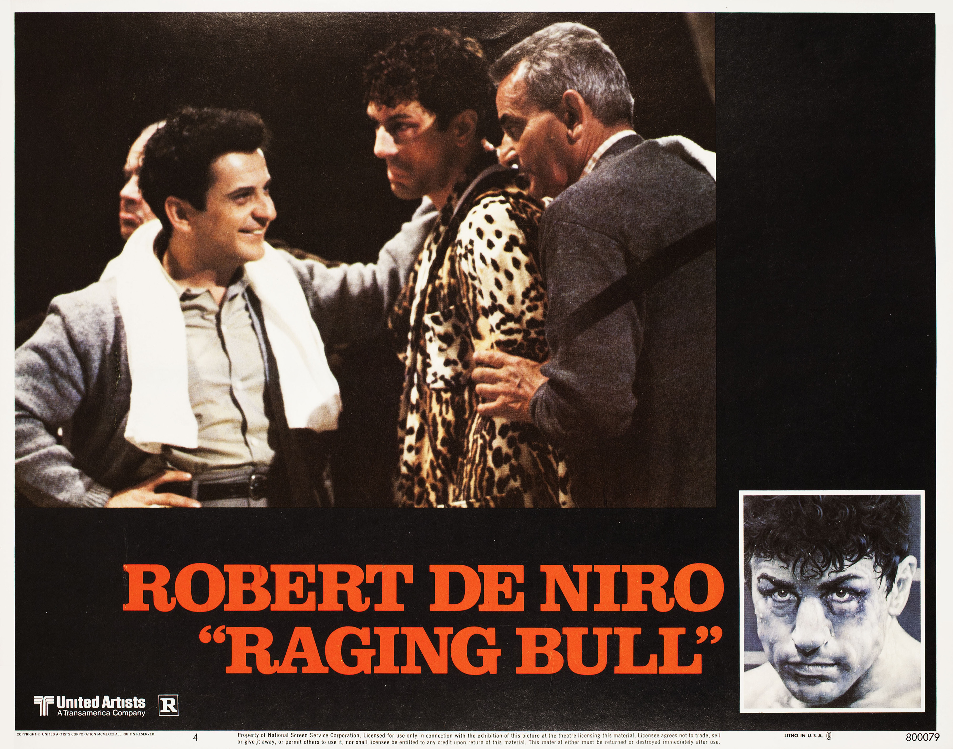Бешеный бык (Raging Bull, 1980), режиссёр Мартин Скорсезе, американский постер к фильму, 1980 год (4)