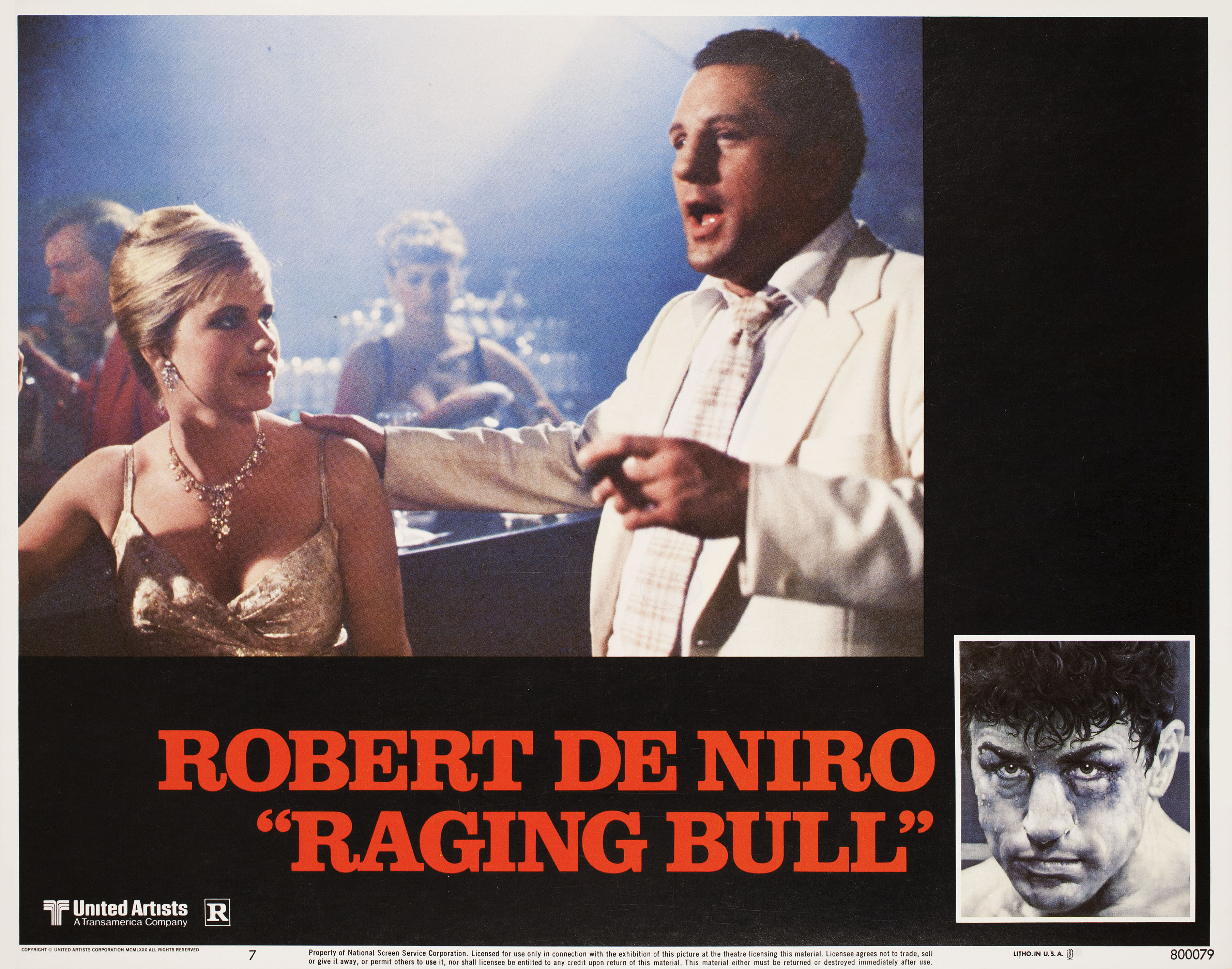 Бешеный бык (Raging Bull, 1980), режиссёр Мартин Скорсезе, американский постер к фильму, 1980 год (3)